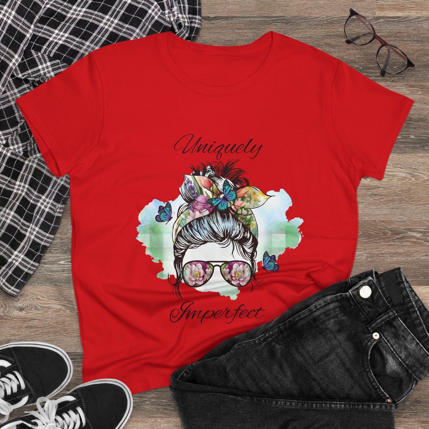 Women's Uniquely Imperfect Graphic Tee - Midweight Cotton Shirt