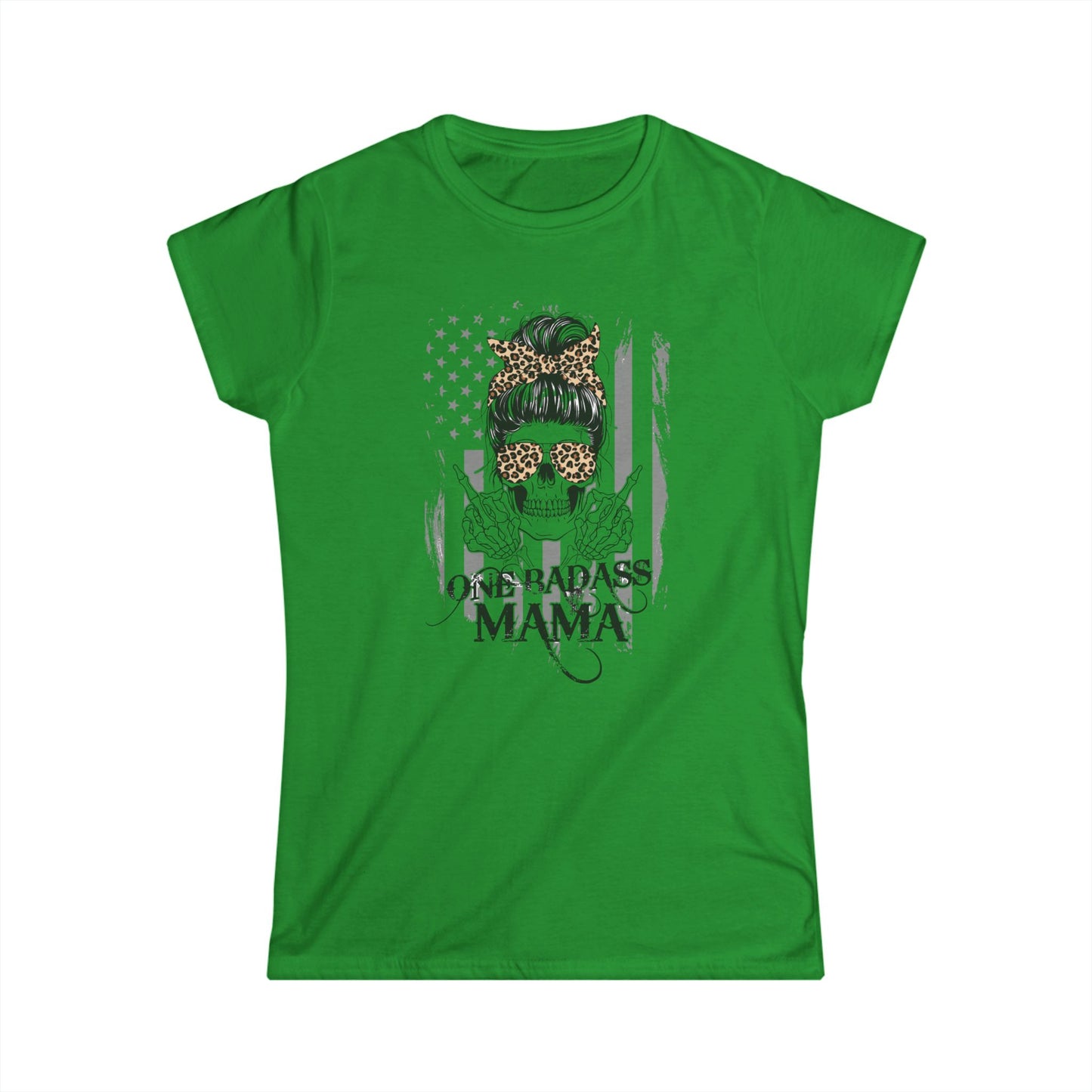 One Badass Mama Women's Softstyle Tee - Trendy Graphic T-Shirt for Moms
