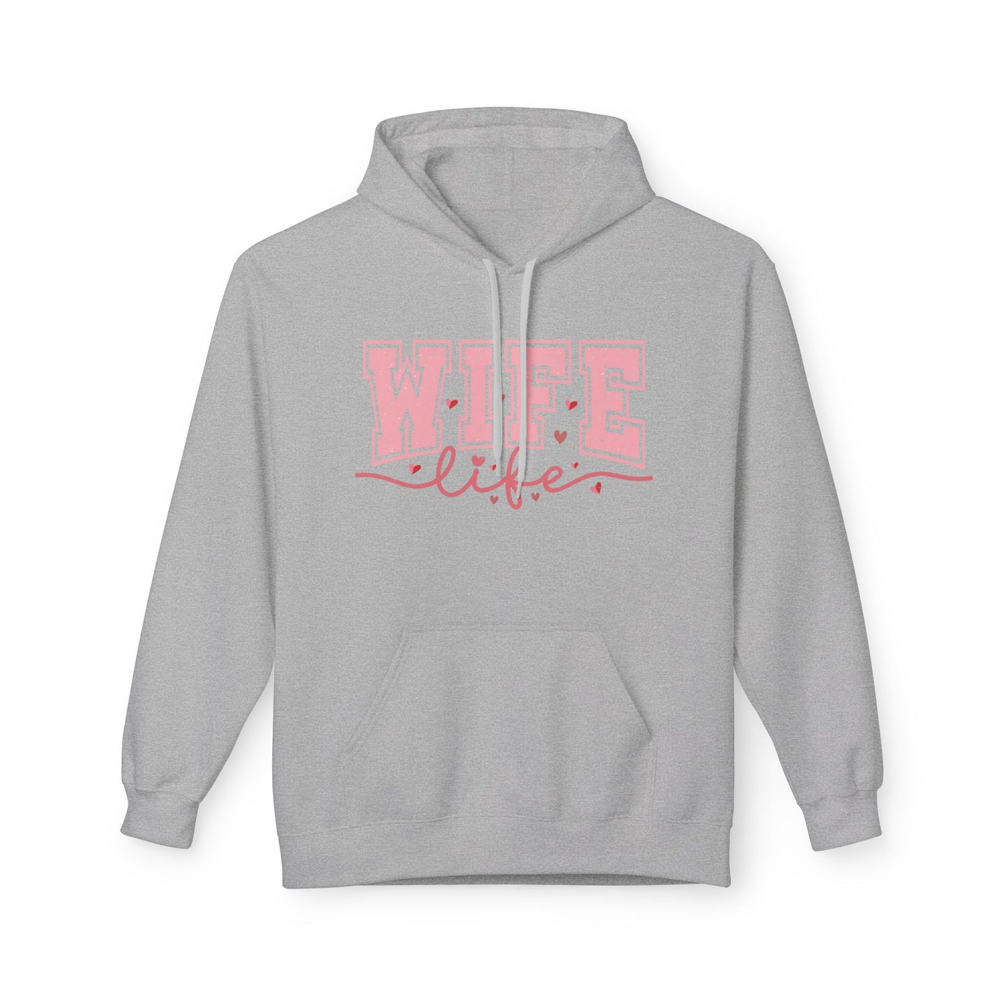 Wife Life Unisex Softstyle Fleece Hoodie | Cozy Gift for Her