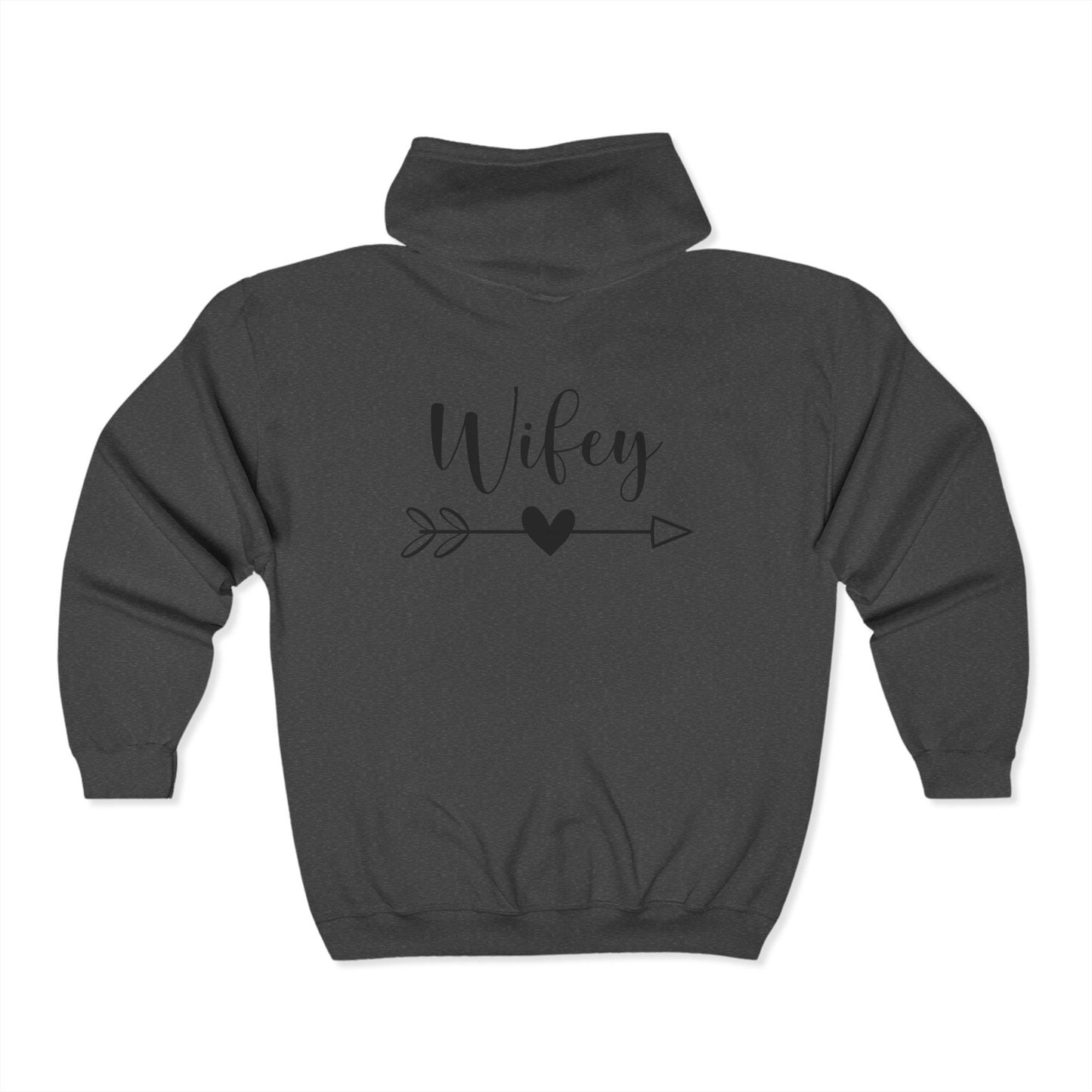 Wifey Full Zip Sweatshirt, Cozy Sweatshirt for Couples, Gift for Her, Valentine's Day, Anniversary Gift, Casual Style