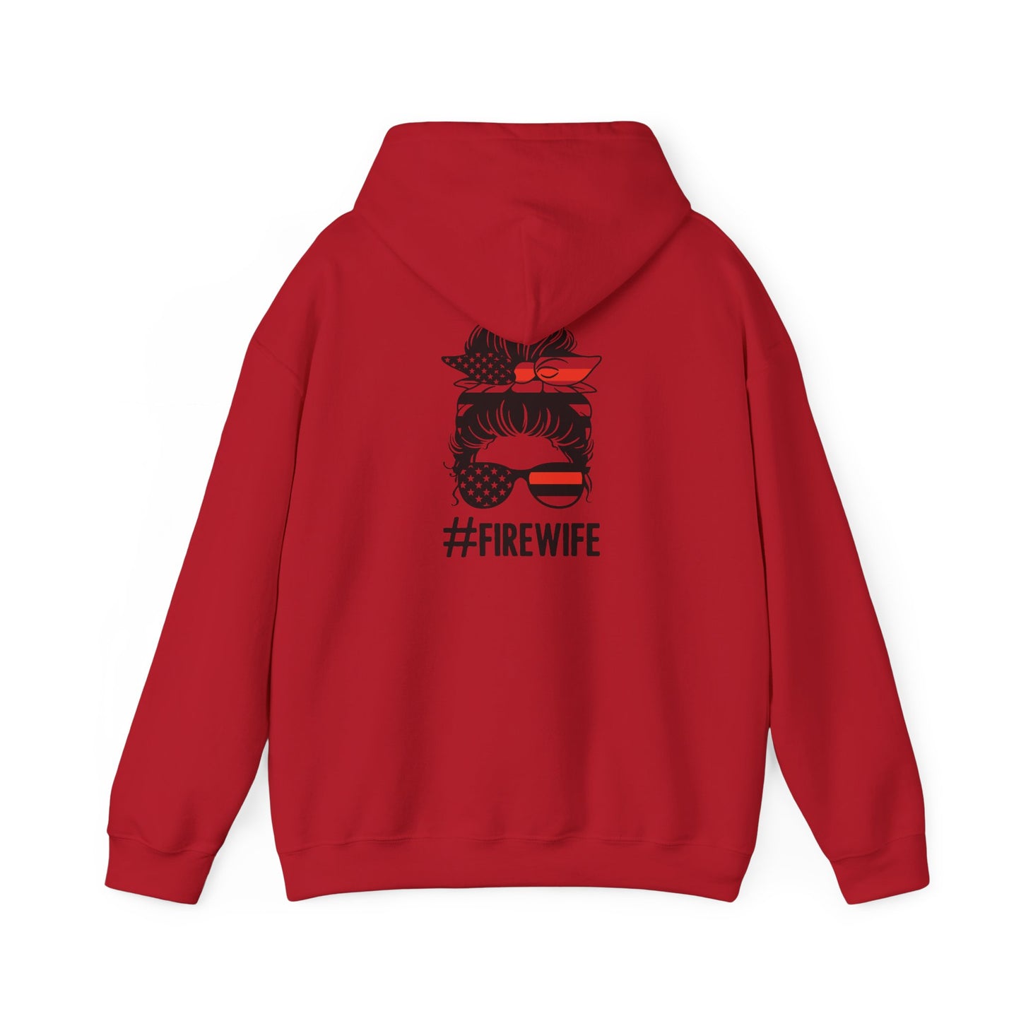 Firefighter Wife Hooded Sweatshirt - Unisex Heavy Blend with Uplifting Design