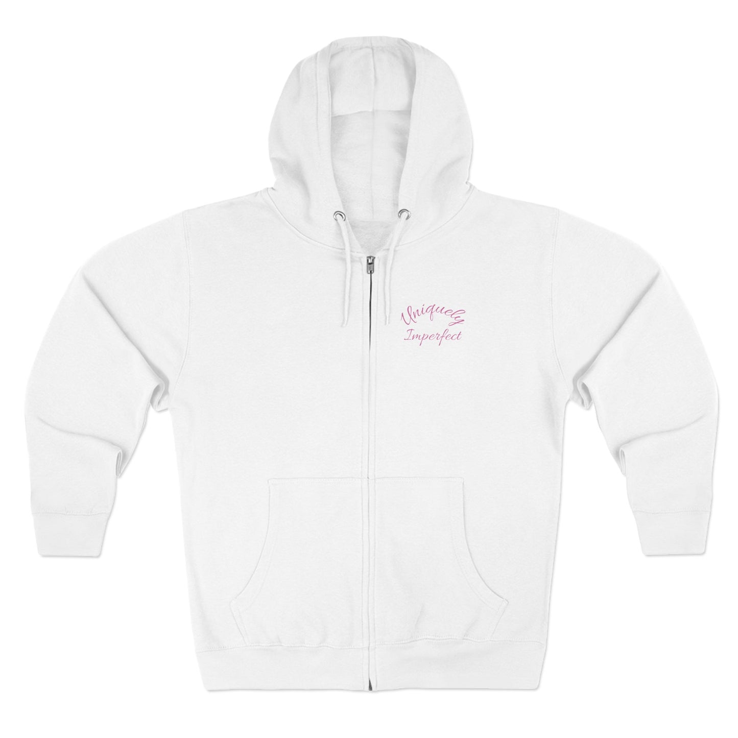 Unique & Imperfect Unisex Zip Hoodie - Edgy Skull Design