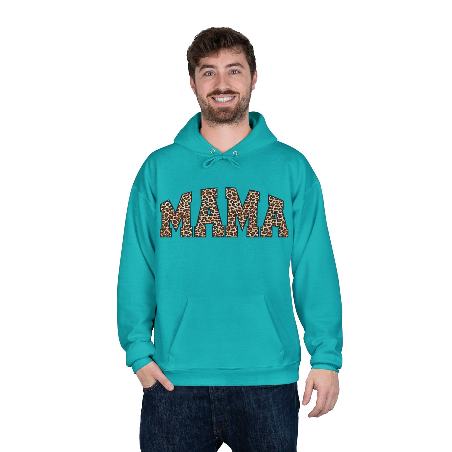 Leopard Print Mama Hoodie - Unisex EcoSmart® Pullover Sweatshirt