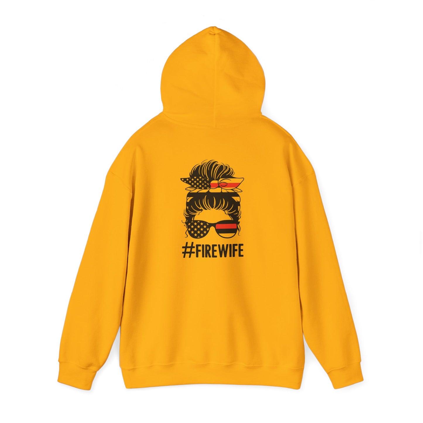 Firefighter Wife Hooded Sweatshirt - Unisex Heavy Blend with Uplifting Design