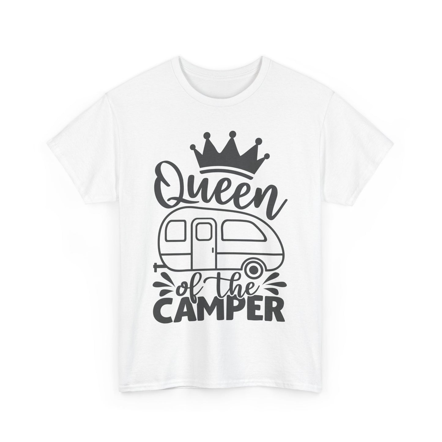 Queen of the Camper Unisex Heavy Cotton Tee - Perfect for Camping Enthusiasts