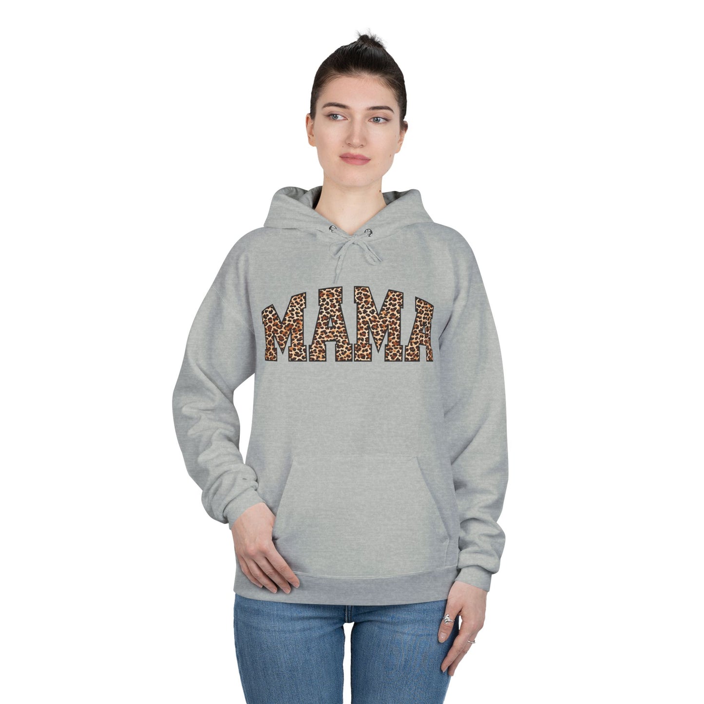 Leopard Print Mama Hoodie - Unisex EcoSmart® Pullover Sweatshirt
