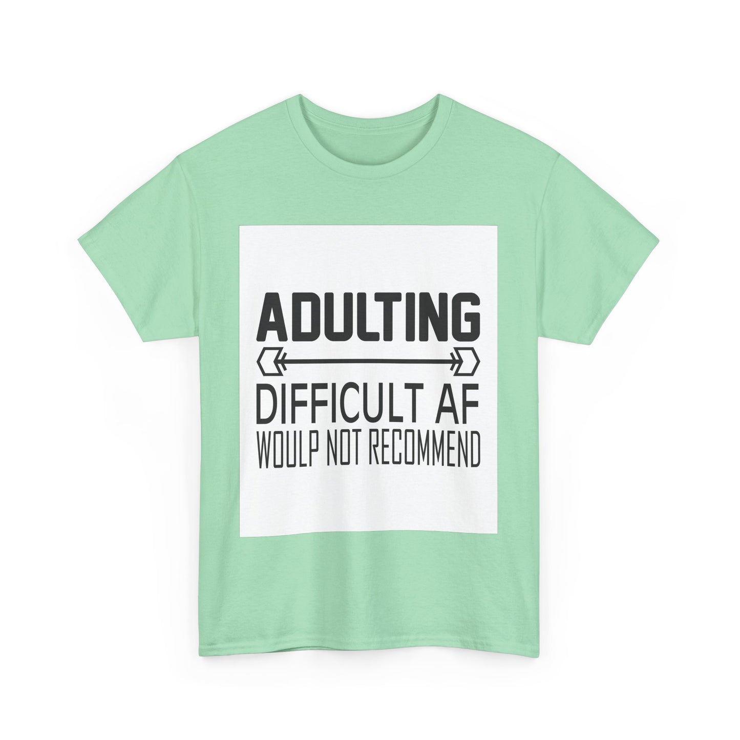 Adulting is Difficult Unisex Heavy Cotton Tee - Humorous T-Shirt for Young Adults