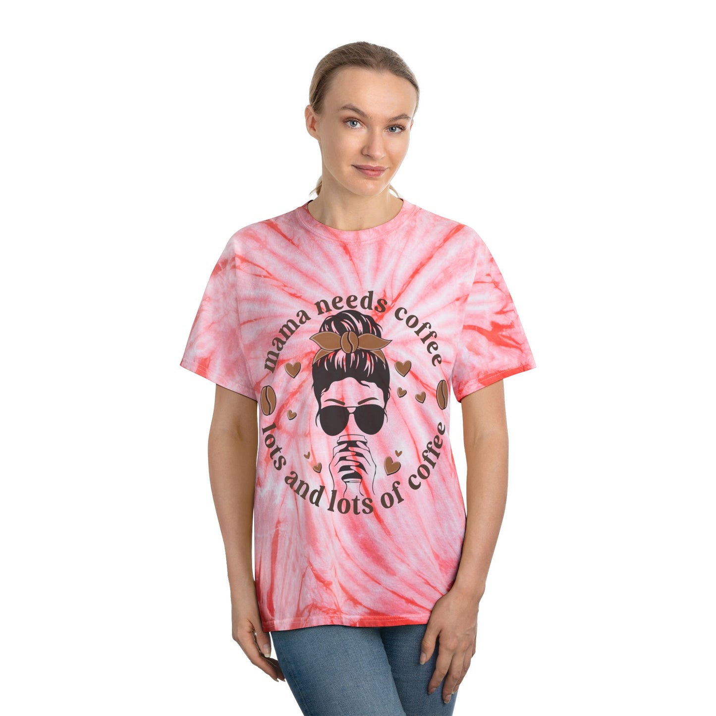 Mama Needs Coffee Tie-Dye Tee for Moms
