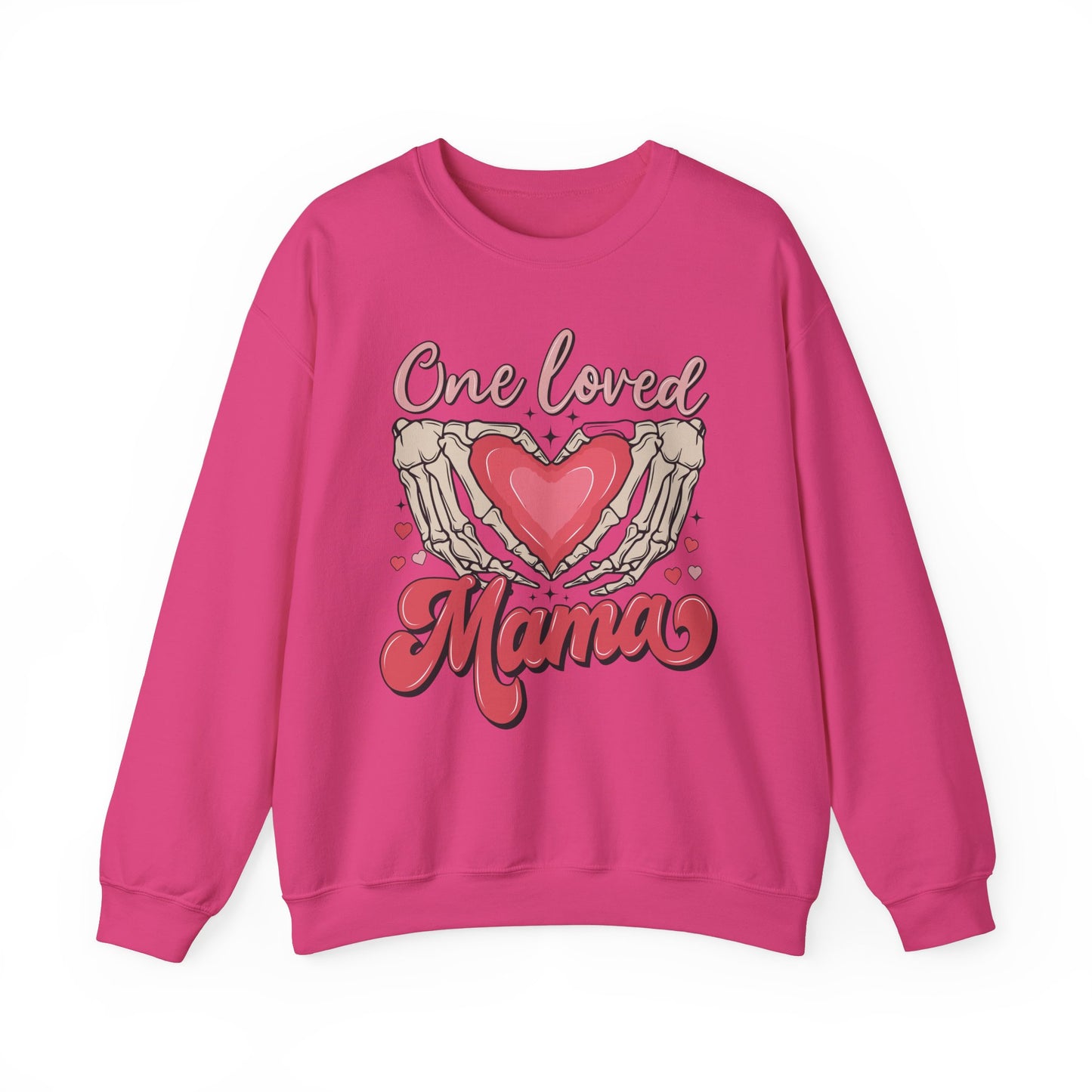 One Loved Mama Crewneck Sweatshirt, Perfect Gift for Moms, Cozy Layer for Birthdays, Mother's Day, Heartfelt Gift Idea