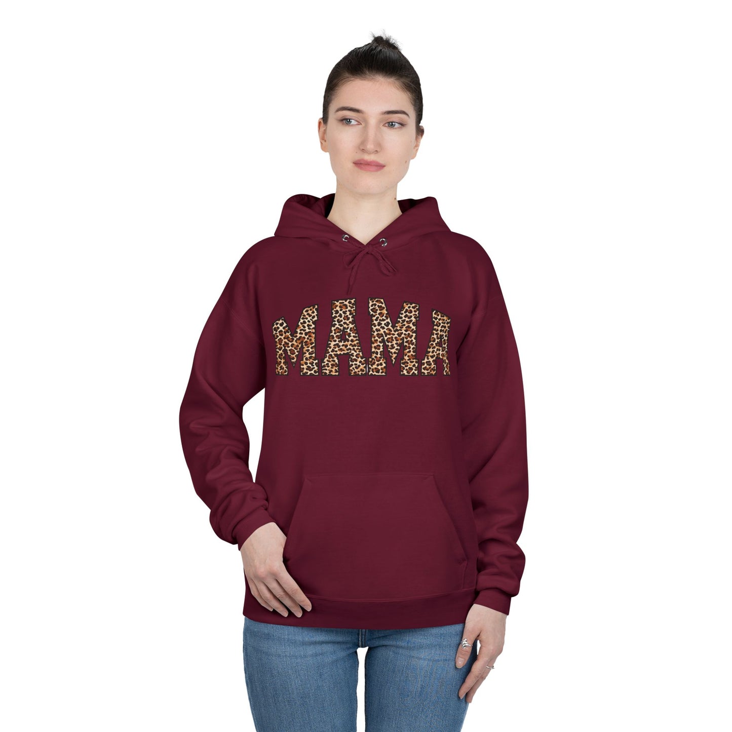 Leopard Print Mama Hoodie - Unisex EcoSmart® Pullover Sweatshirt