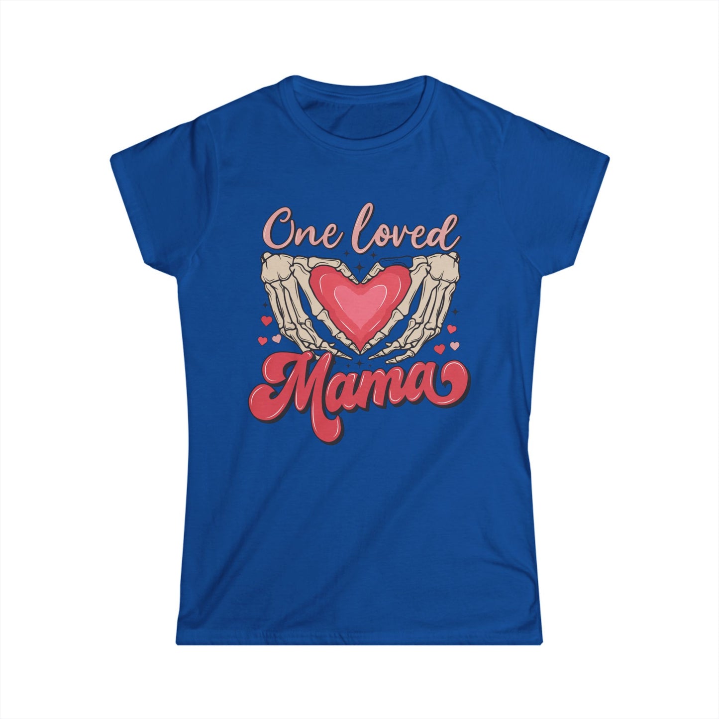 One Loved Mama Softstyle Tee - Cute Heart Graphic for Moms