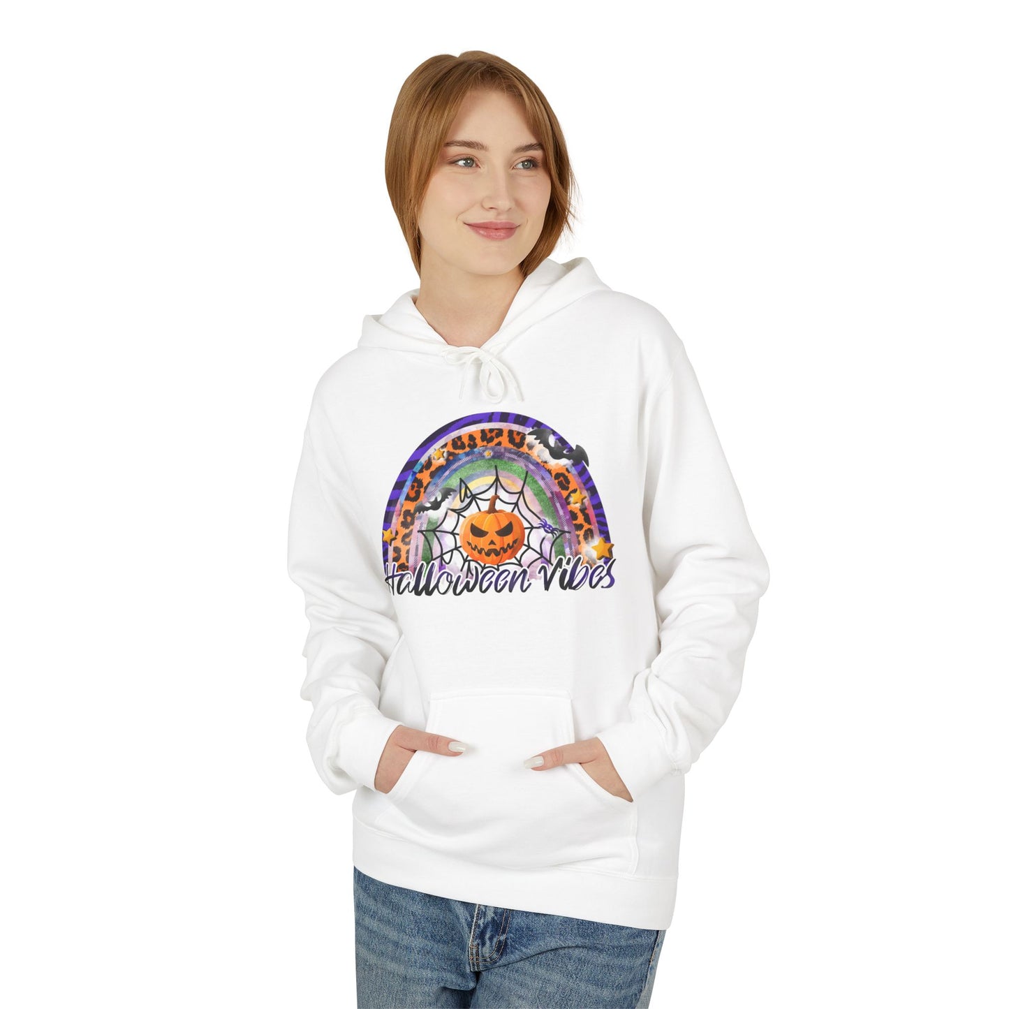 Halloween Vibes Unisex Softstyle Hoodie, Cozy Fall Sweatshirt, Autumn Fashion, Spooky Season Wear, Perfect for Halloween