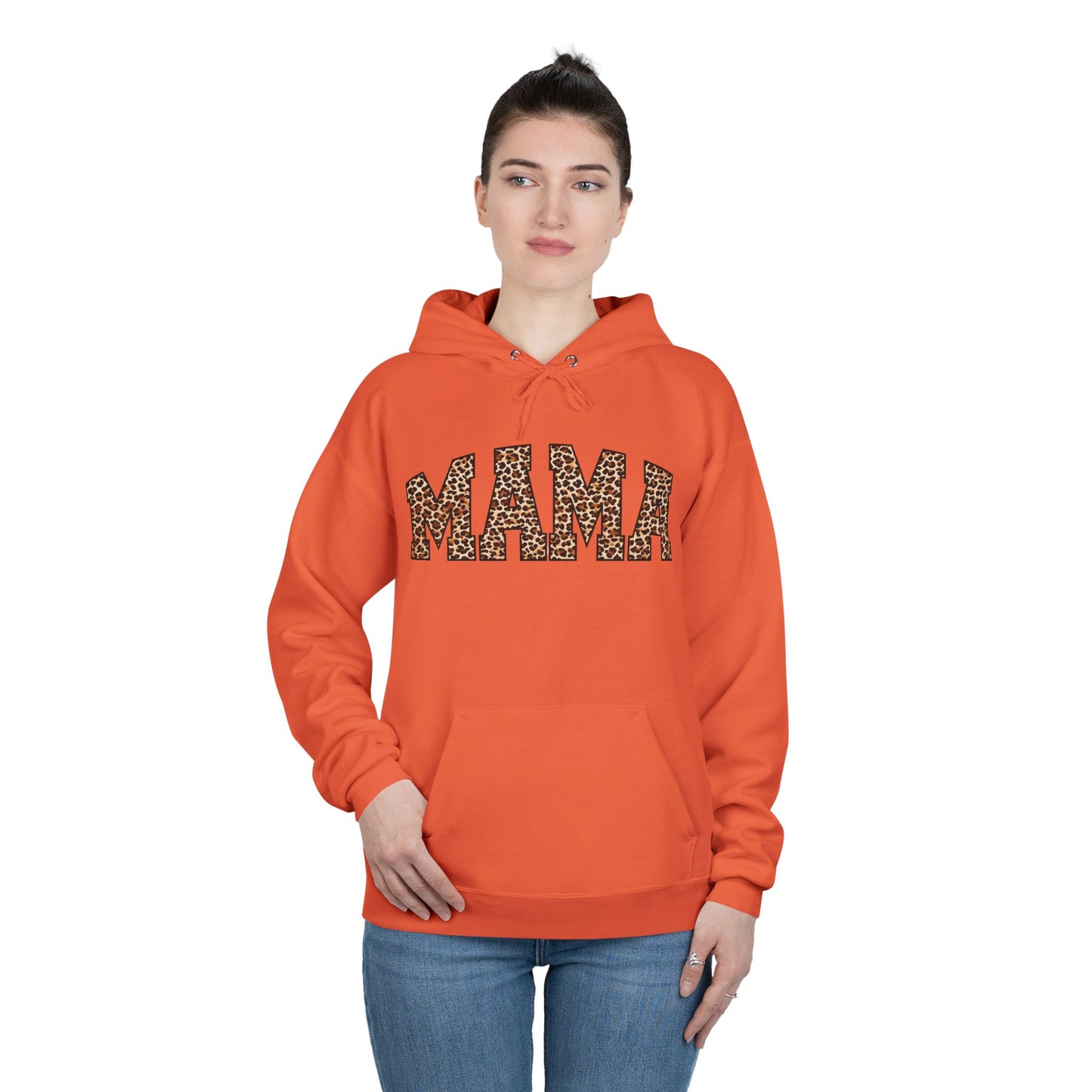 Leopard Print Mama Hoodie - Unisex EcoSmart® Pullover Sweatshirt