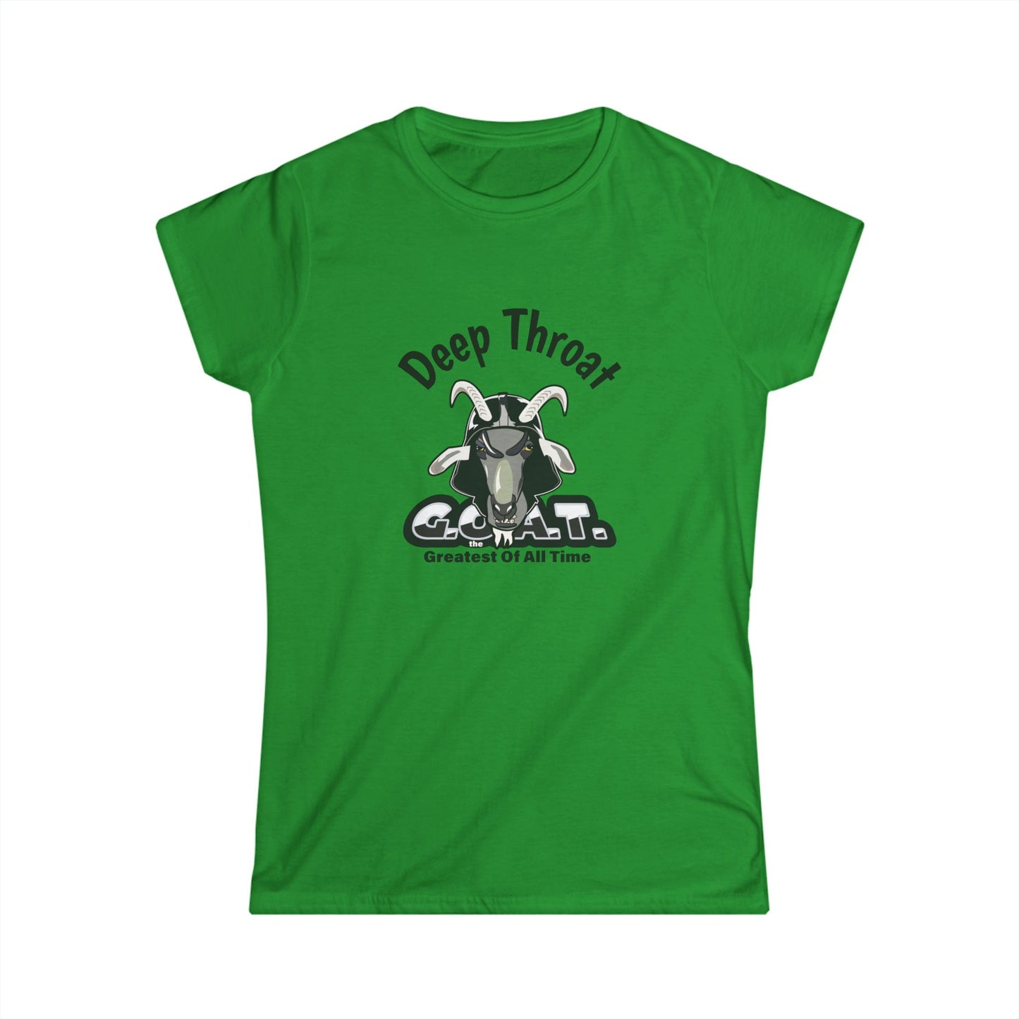 Women's Graphic Tee: Deep Throat Goat, Funny Gift for Goat Lovers, Casual Wear, Birthday Present, Holiday Apparel