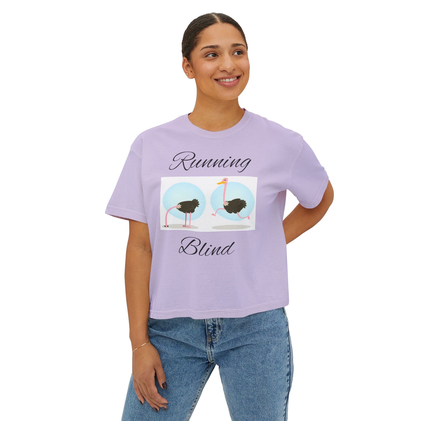 Women's Boxy Tee - Boxy Running Blind Tee