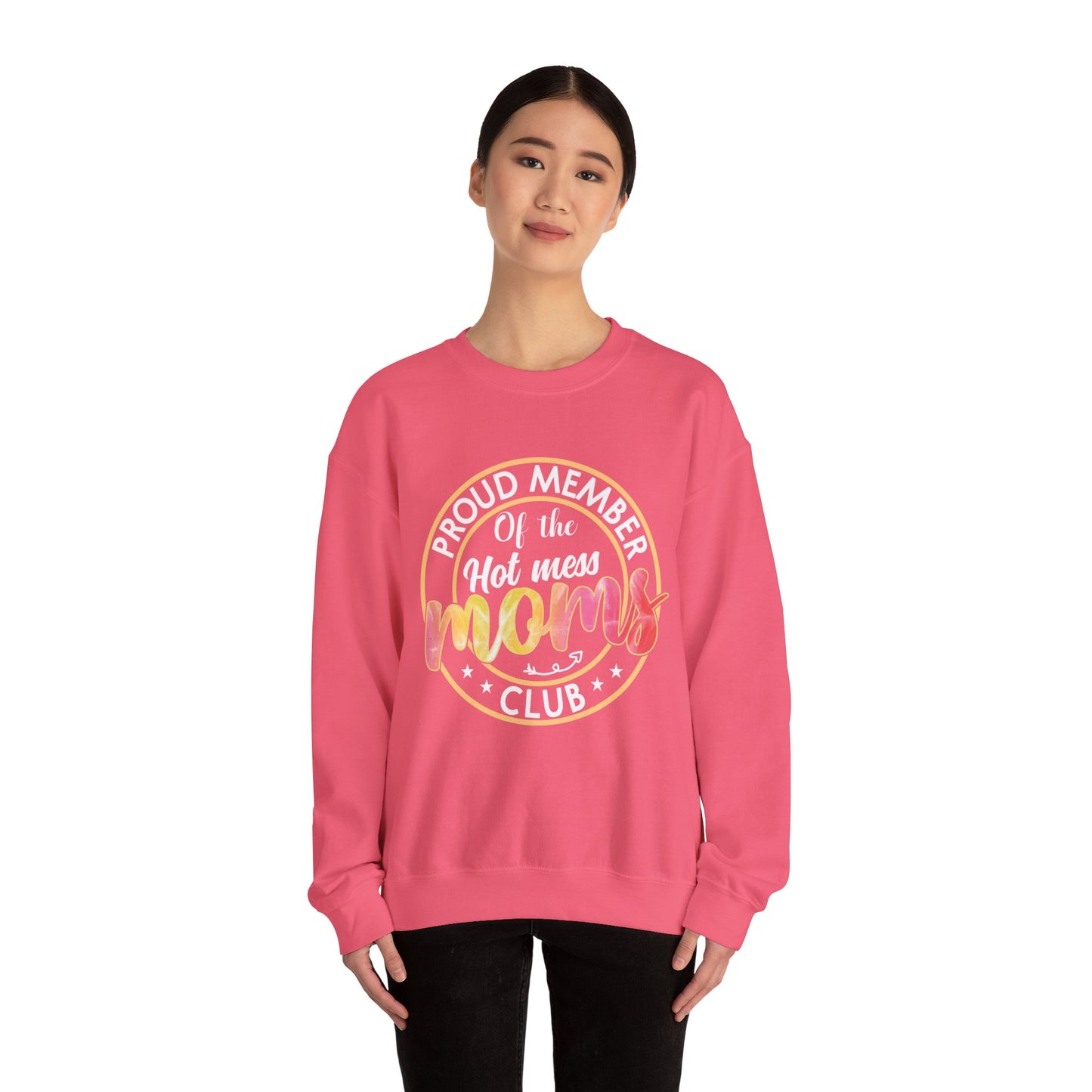 Moms Circle Crewneck Sweatshirt - Cozy Gift for Mothers, Perfect for Mother's Day, Family Gatherings, Casual Wear, Everyday Comfort