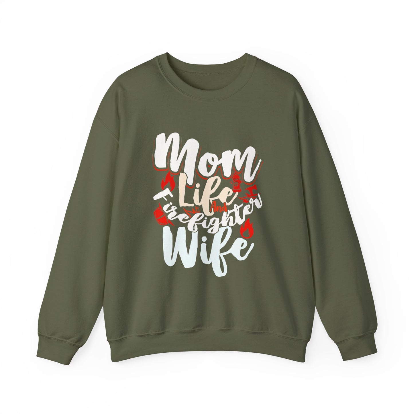 Firefighter Wife Crewneck Sweatshirt - Cozy Apparel for Moms