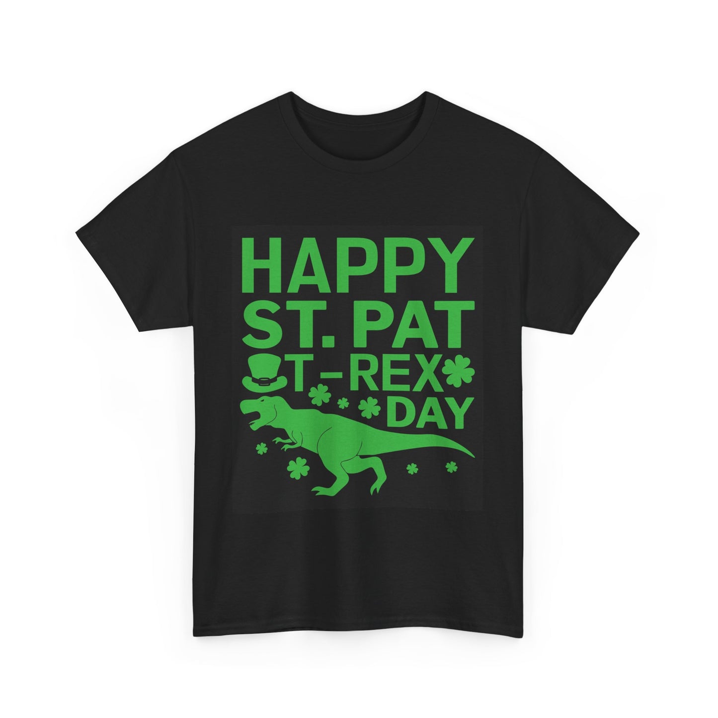 Happy St. Patrick's Day T-Rex Unisex Heavy Cotton Tee