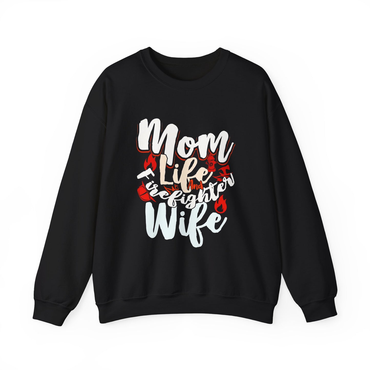 Firefighter Wife Crewneck Sweatshirt - Cozy Apparel for Moms