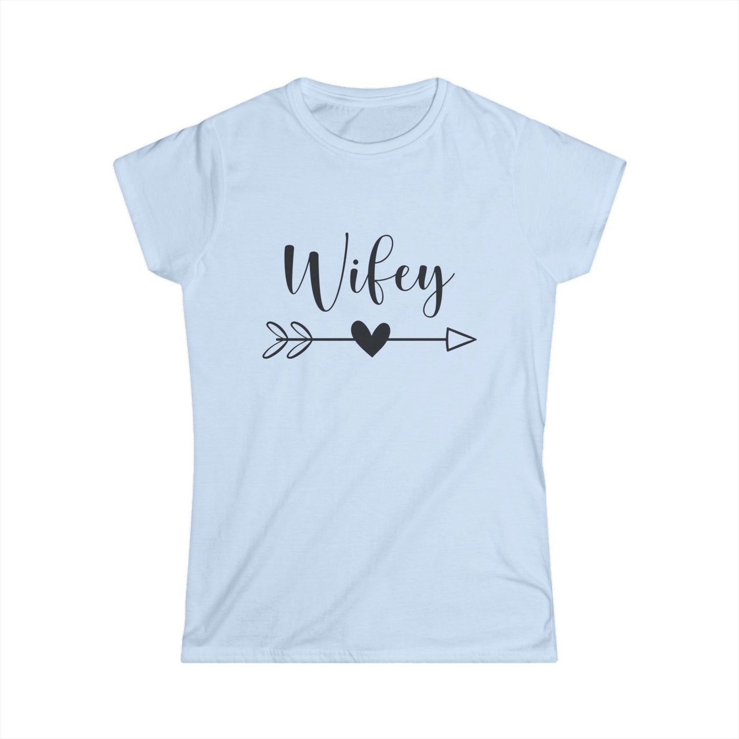 Wifey Softstyle Tee, Cute Gift for Newlyweds, Engagement, Bride, Bridal Shower, Couple Matching Tops