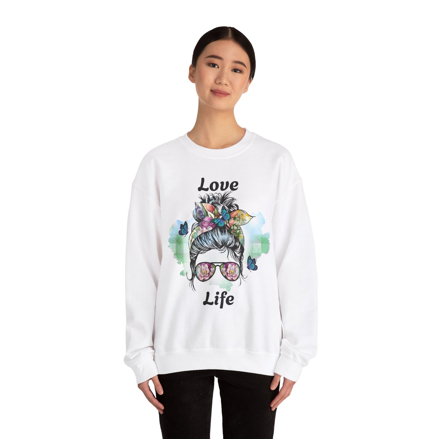 Love Life Unisex Heavy Blend Crewneck Sweatshirt - Stylish and Comfortable