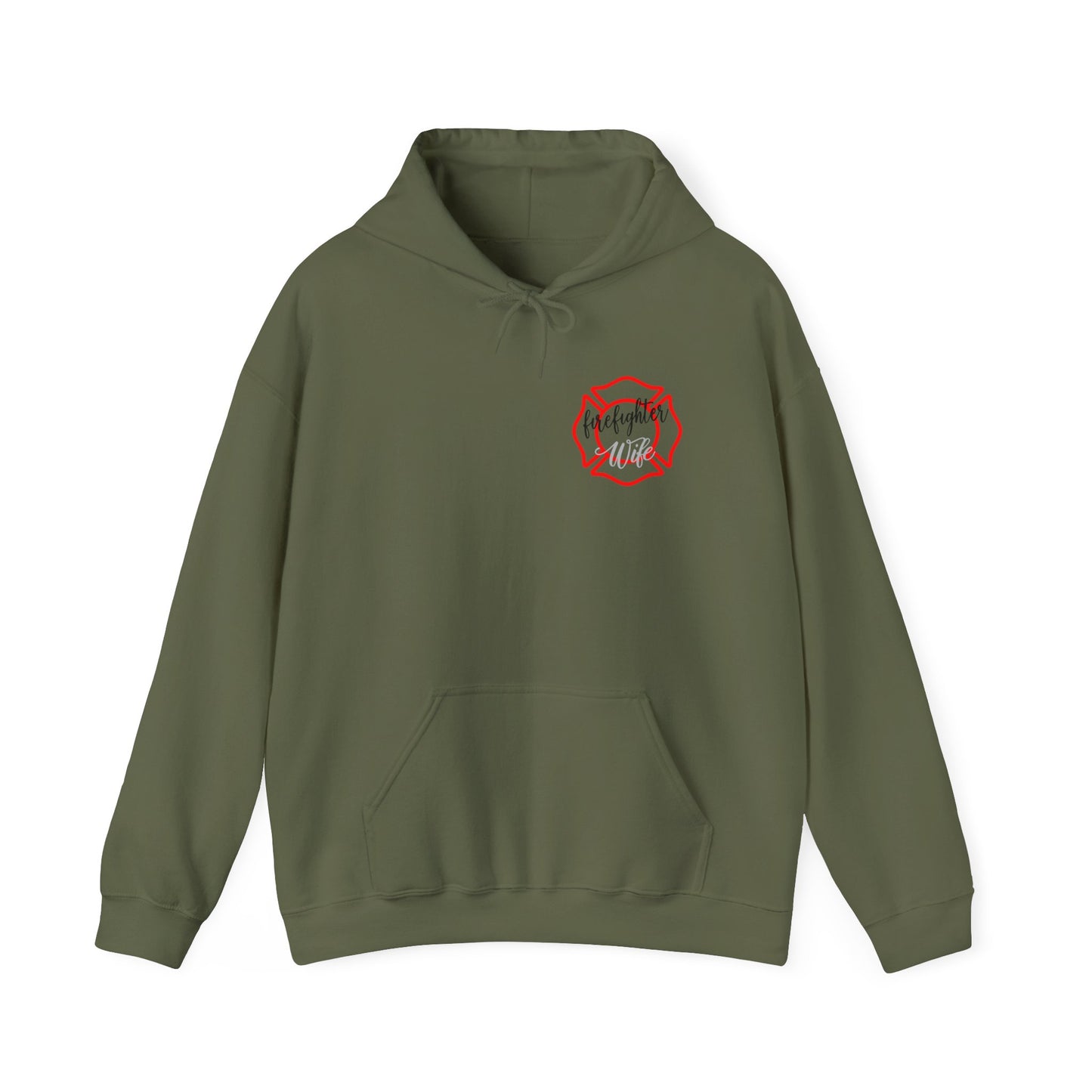 Firefighter Wife Hooded Sweatshirt - Unisex Heavy Blend with Uplifting Design