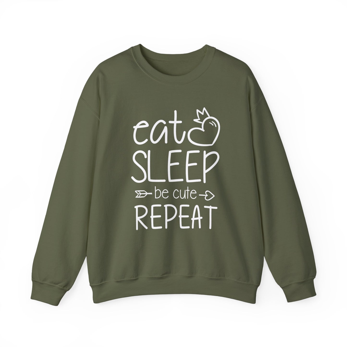 Eat Sleep Be Cute Repeat Crewneck Sweatshirt - Unisex Heavy Blend™