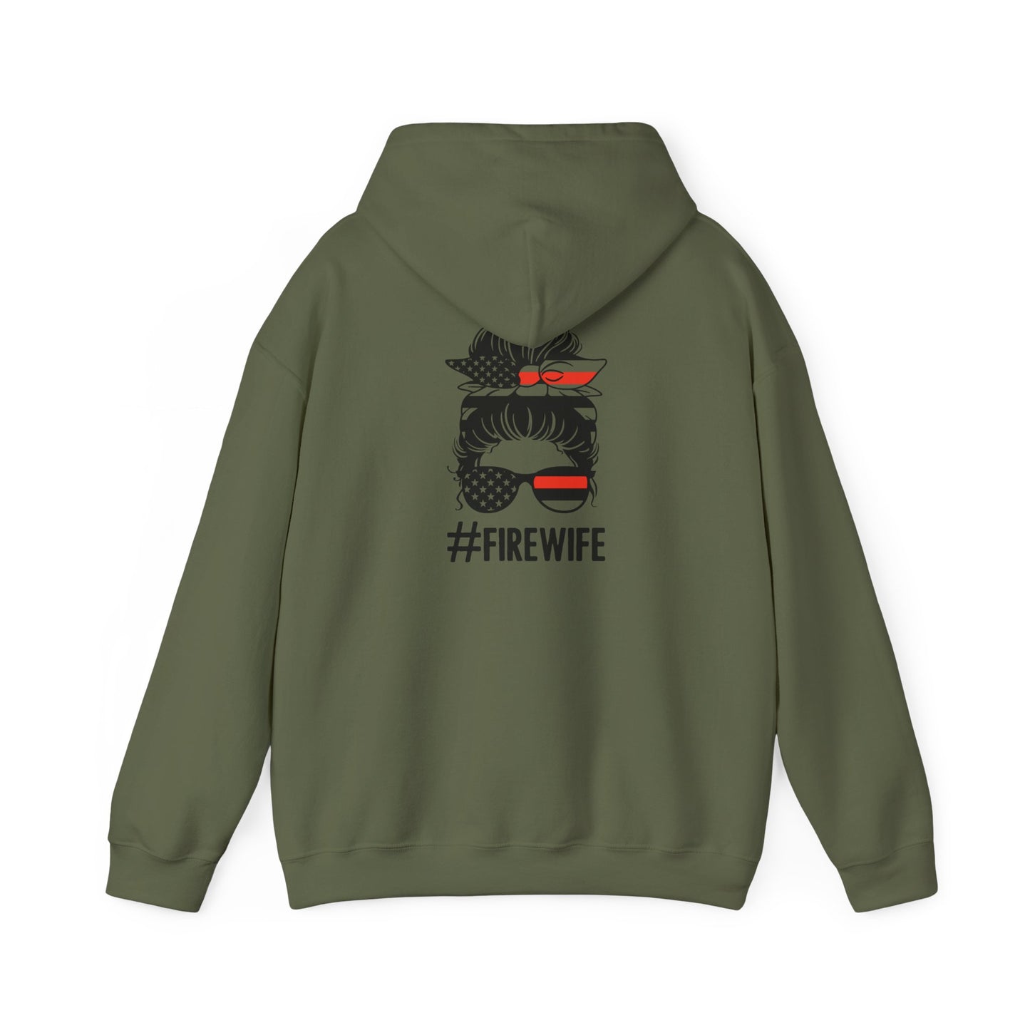 Firefighter Wife Hooded Sweatshirt - Unisex Heavy Blend with Uplifting Design