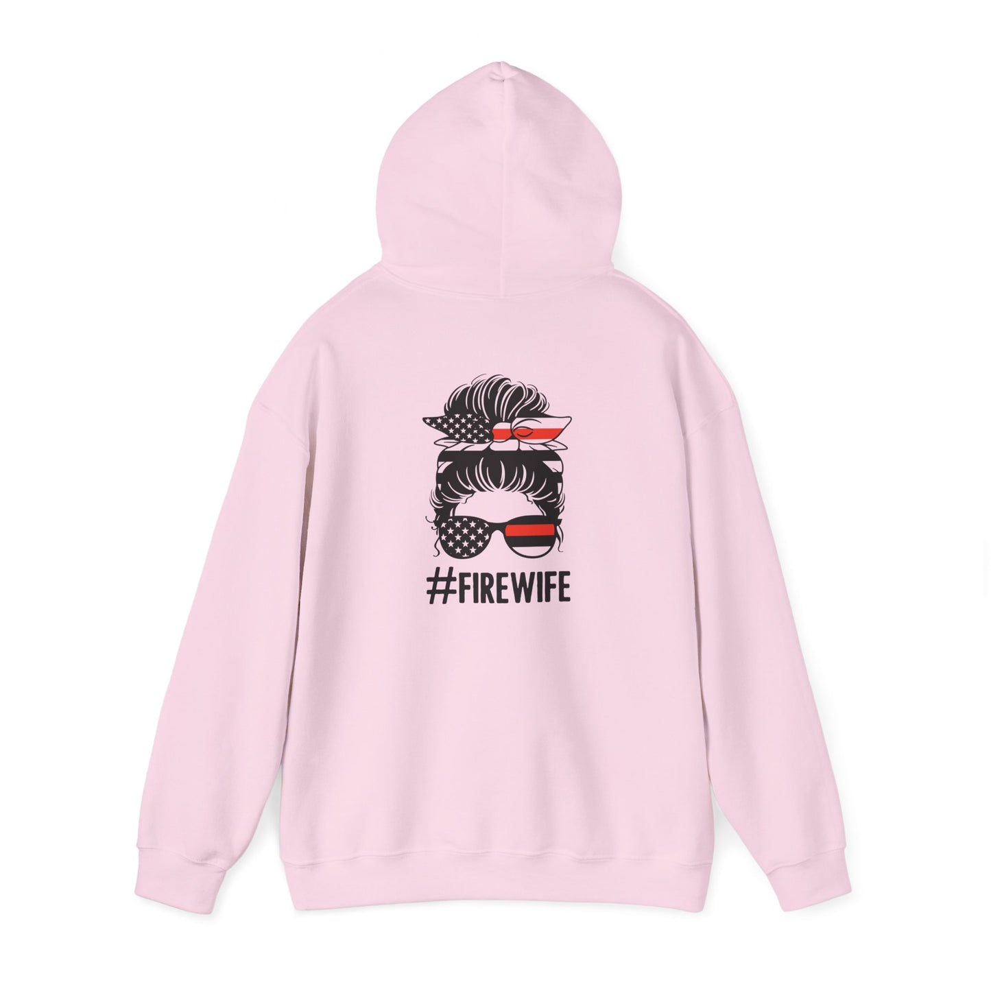 Firefighter Wife Hooded Sweatshirt - Unisex Heavy Blend with Uplifting Design