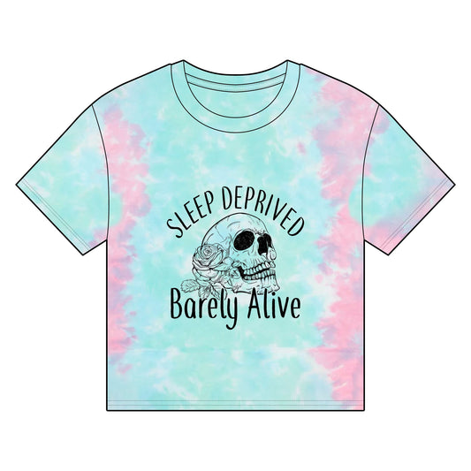 Sleep Deprived Women's Organic Boxy T-Shirt – Barely Alive Graphic Tee