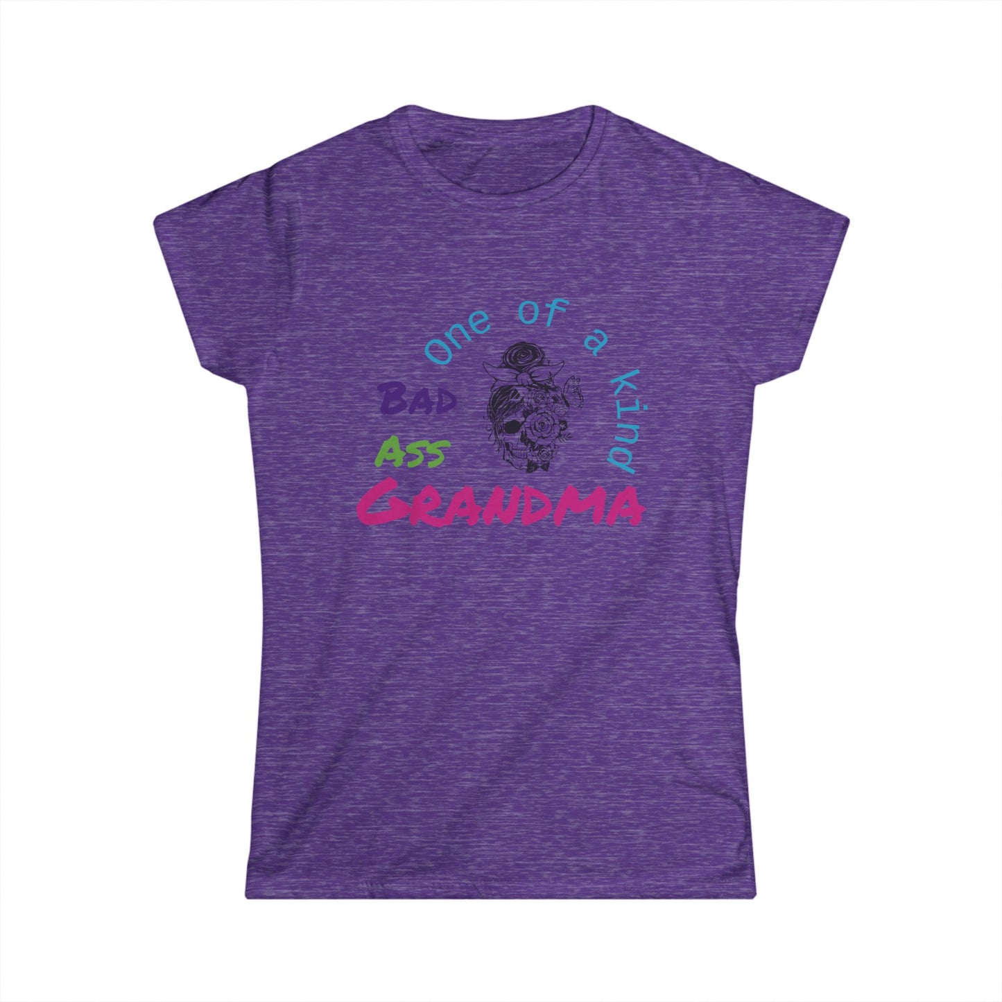 Bad Ass Grandma Women's Softstyle Tee - Fun, Unique Gift for Grandmothers
