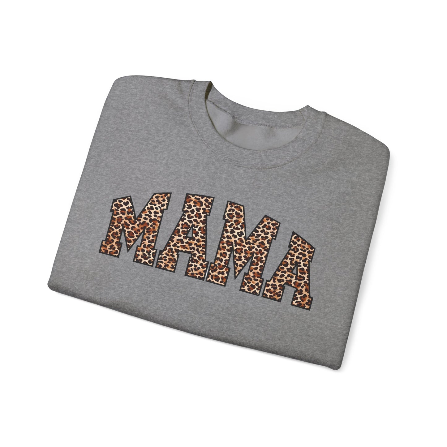 Mama Leopard Print Crewneck Sweatshirt - Unisex Heavy Blend™