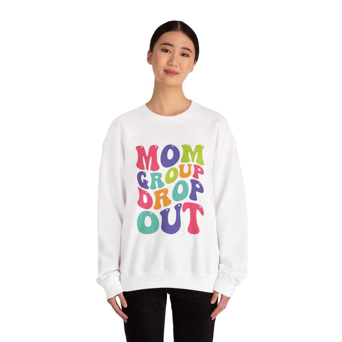 Mom Group Dropout Sweatshirt, Cozy Crewneck, Perfec for Moms, Gift for Mother's Day, Casual Wear, Fun Family Gatherings, gift for her