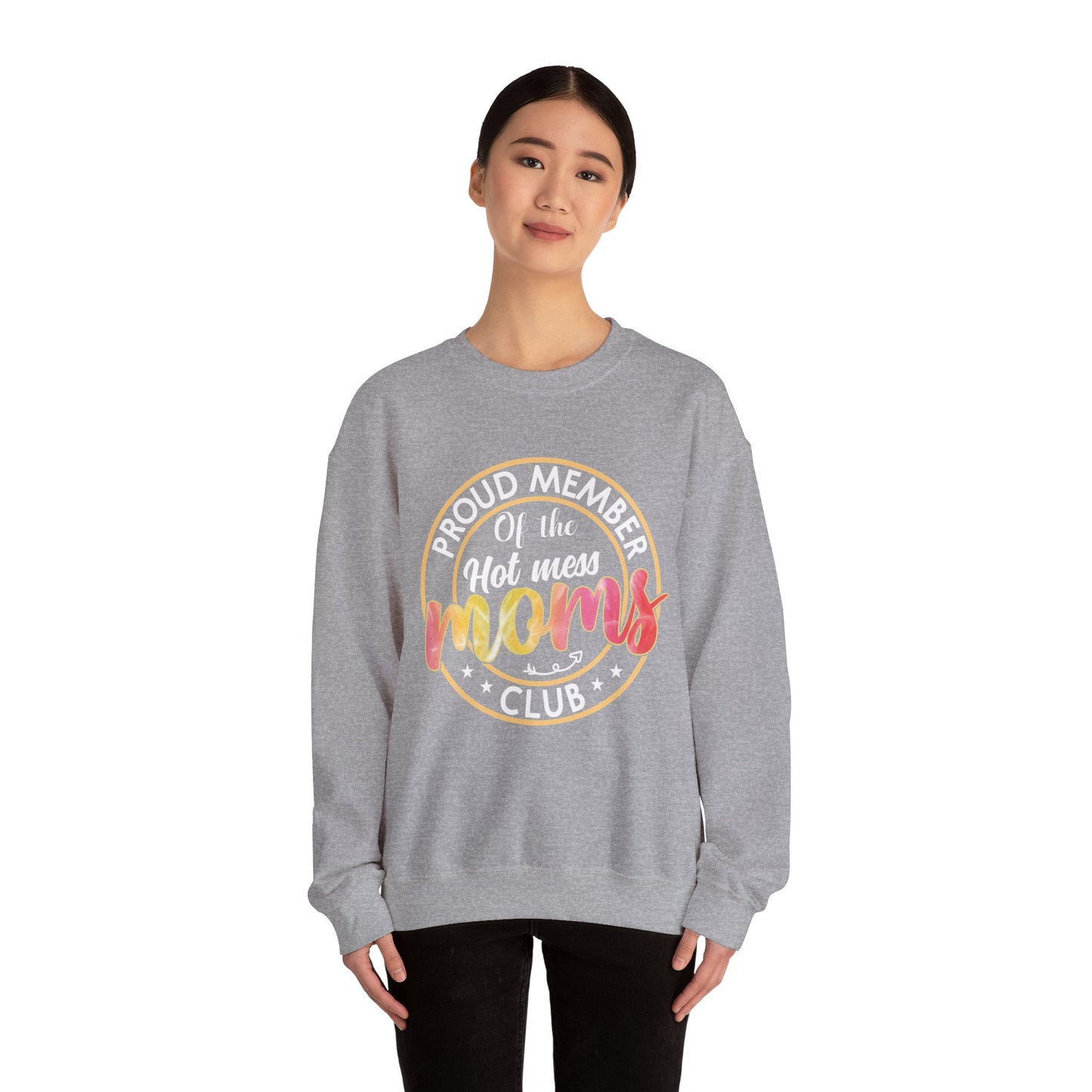 Moms Circle Crewneck Sweatshirt - Cozy Gift for Mothers, Perfect for Mother's Day, Family Gatherings, Casual Wear, Everyday Comfort