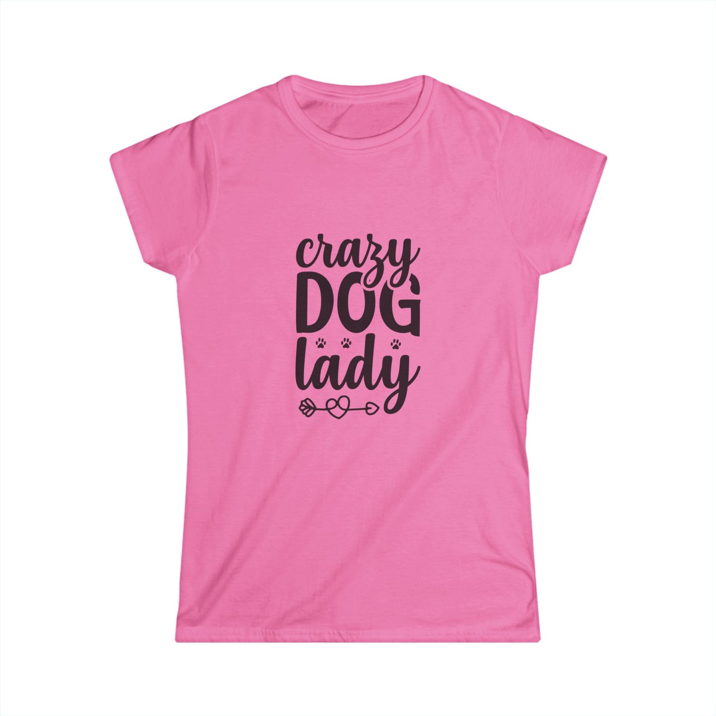 Crazy Dog Lady Women's Softstyle Tee - Perfect Gift for Dog Lovers