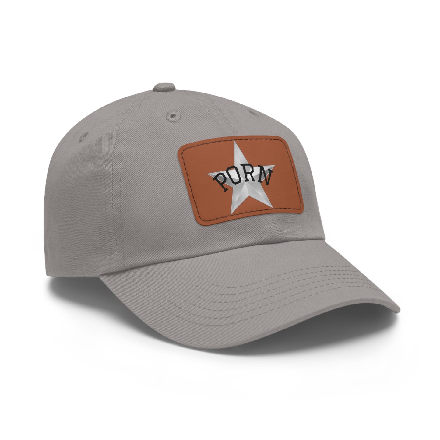 Stylish Dad Hat with Leather Patch, Casual Cap for Men, Summer Accessory, Fun Gift for Dads, Trendy Headwear. fun gifts for her, stylish womens hat