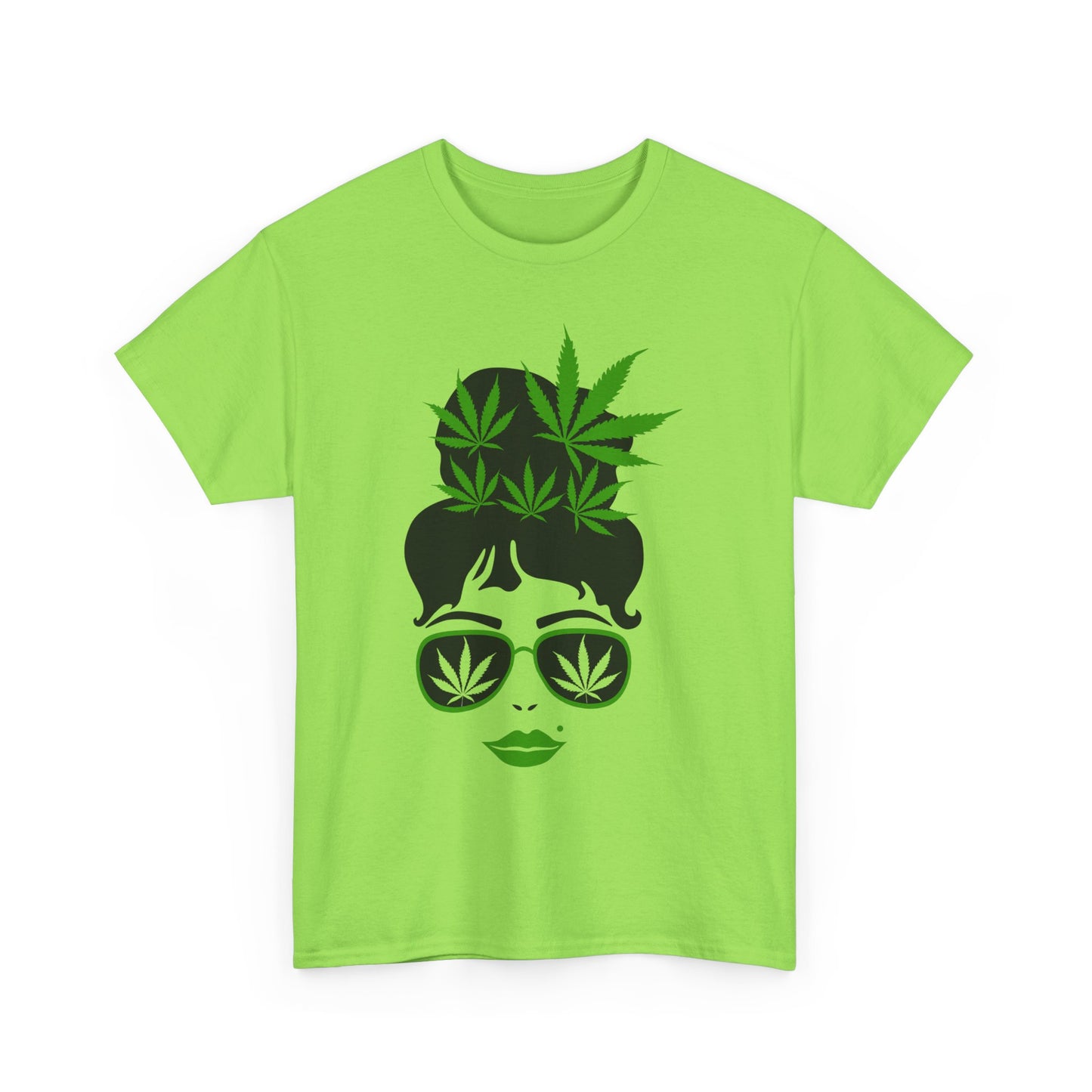 Chic Cannabis Unisex Heavy Cotton Tee - Stylish Green Leaf Design