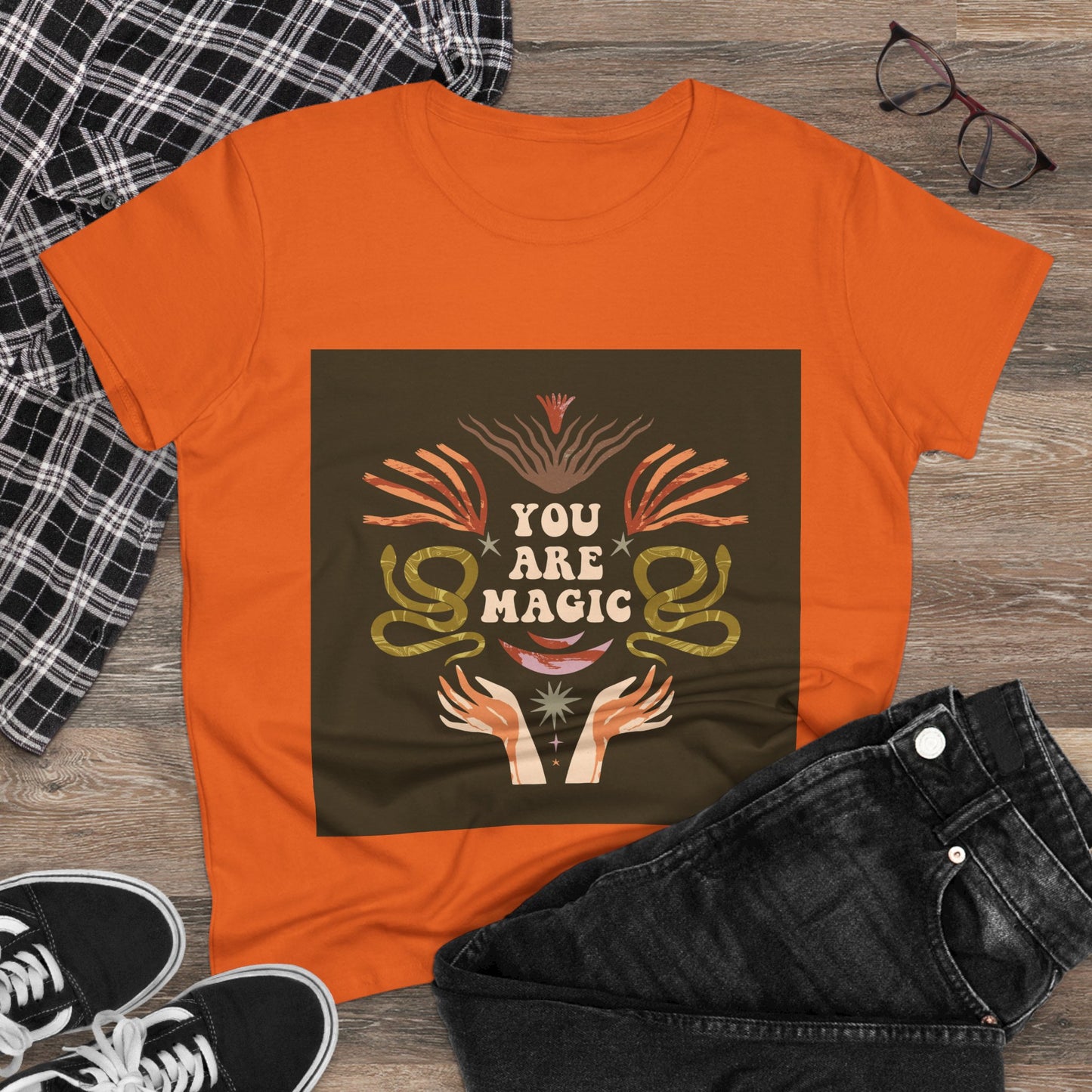 You Are Magic Women's Midweight Cotton Tee, Inspirational T-Shirt, Gifts for Her, Positive Vibes Apparel, Unique Women's Fashion