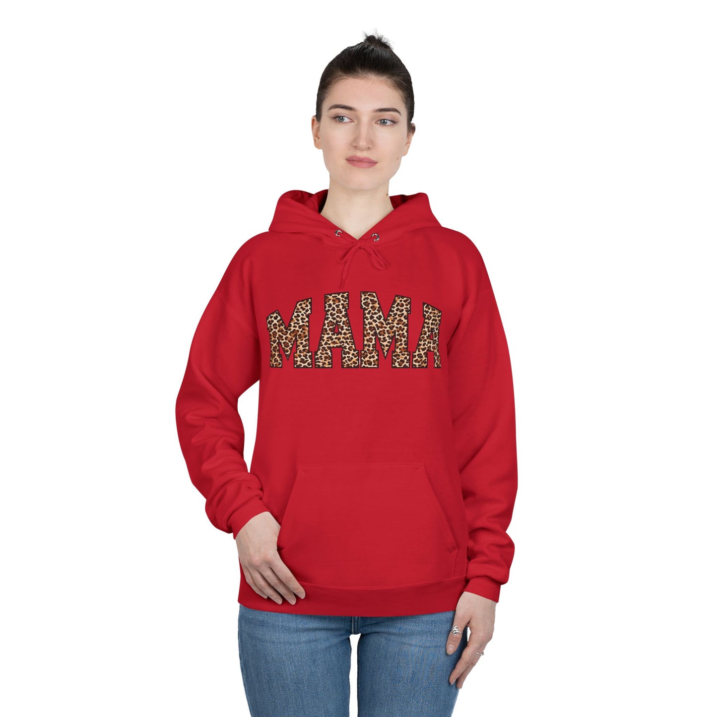 Leopard Print Mama Hoodie - Unisex EcoSmart® Pullover Sweatshirt