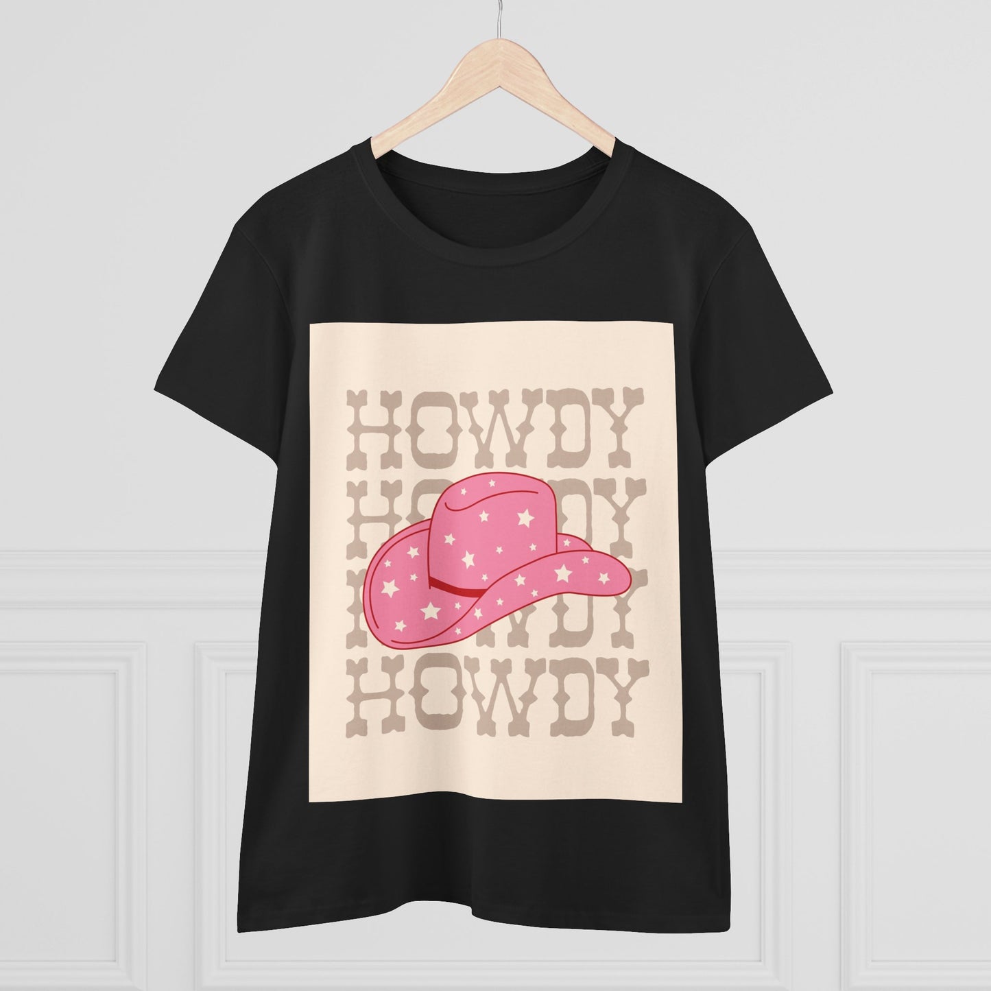 Howdy Pink Cowgirl Tee - Cute Vintage Graphic T-Shirt for Women, Casual Wear, Summer, Country Concerts, Birthday Gifts, Cute Outfits