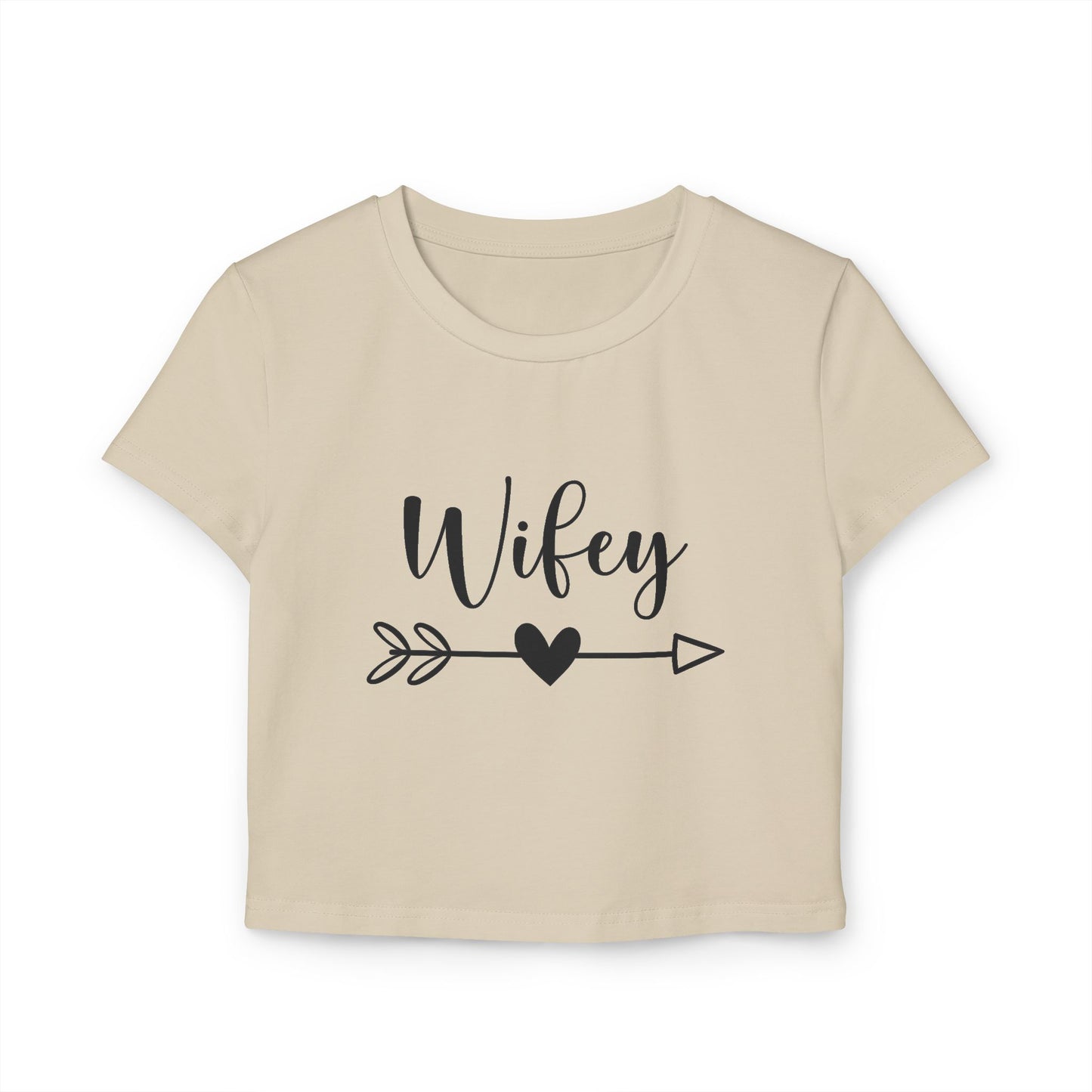 Wifey Baby Tee, Cute Women's T-Shirt, Fun Gift for Her, Casual Top, Anniversary Outfit, Valentine's Day Gift