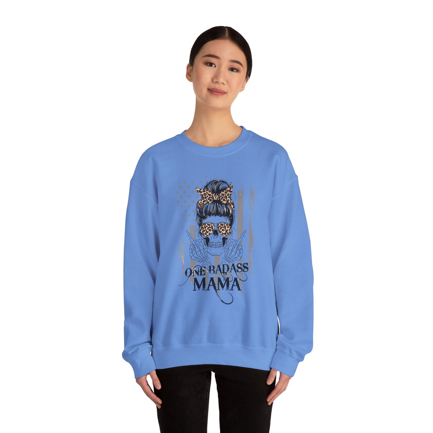 One Badass Mama Sweatshirt - Unisex Crewneck for Strong Women
