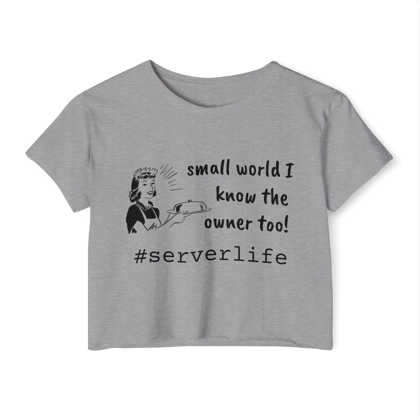 Festival Crop Top for Servers, Cute Server Life Shirt, Women's Graphic Tee, Summer Festival Outfit, Fun Restaurant Top, Gift for Servers