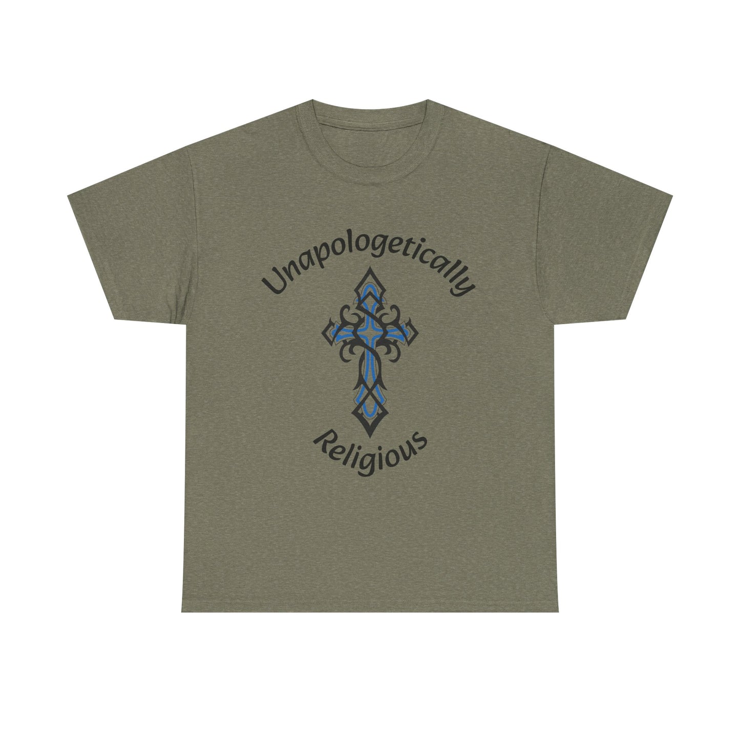 Unapologetically Religious Unisex Heavy Cotton Tee | Faith Shirt, Inspirational Gift, Casual Wear, Church Event, Christian Apparel