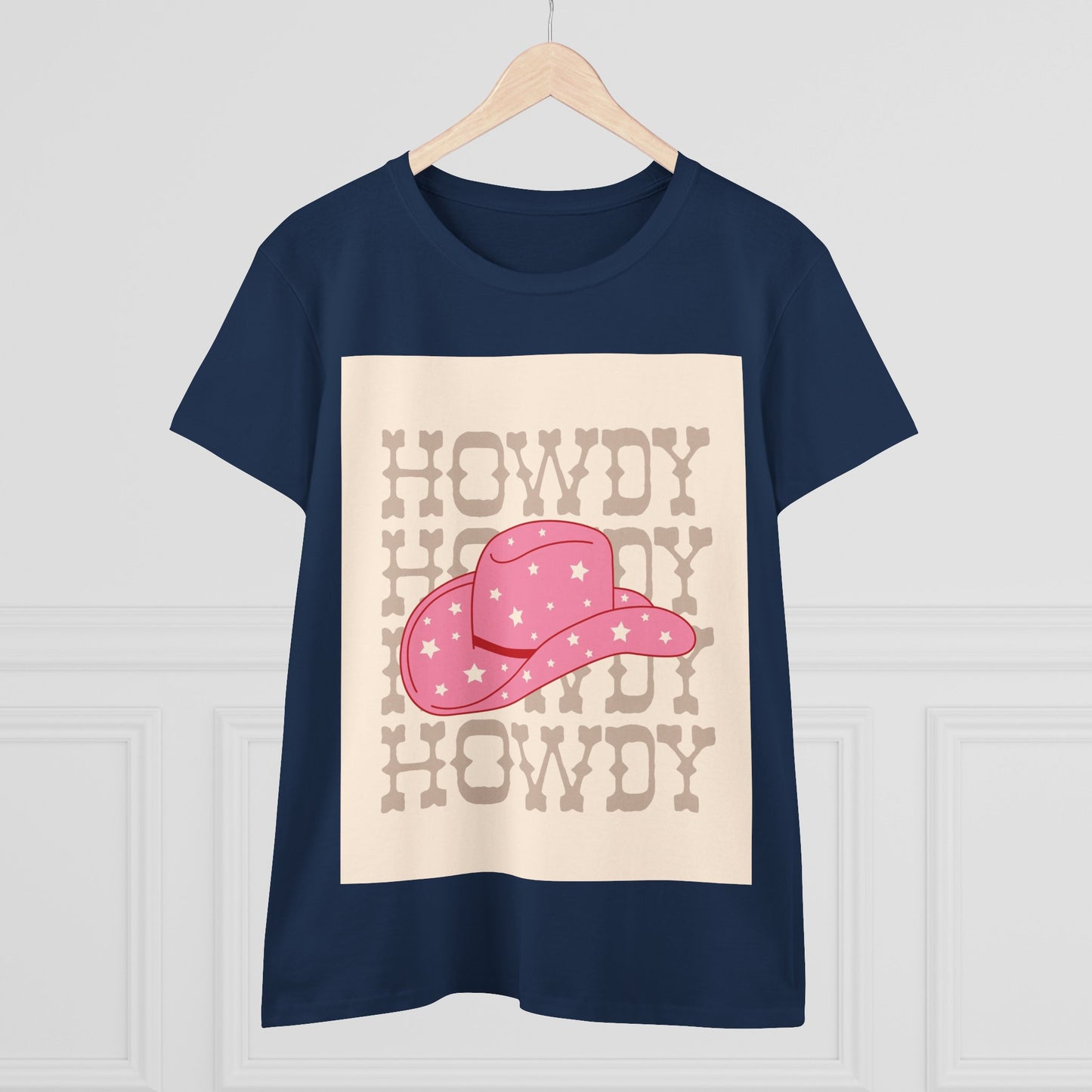 Howdy Pink Cowgirl Tee - Cute Vintage Graphic T-Shirt for Women, Casual Wear, Summer, Country Concerts, Birthday Gifts, Cute Outfits