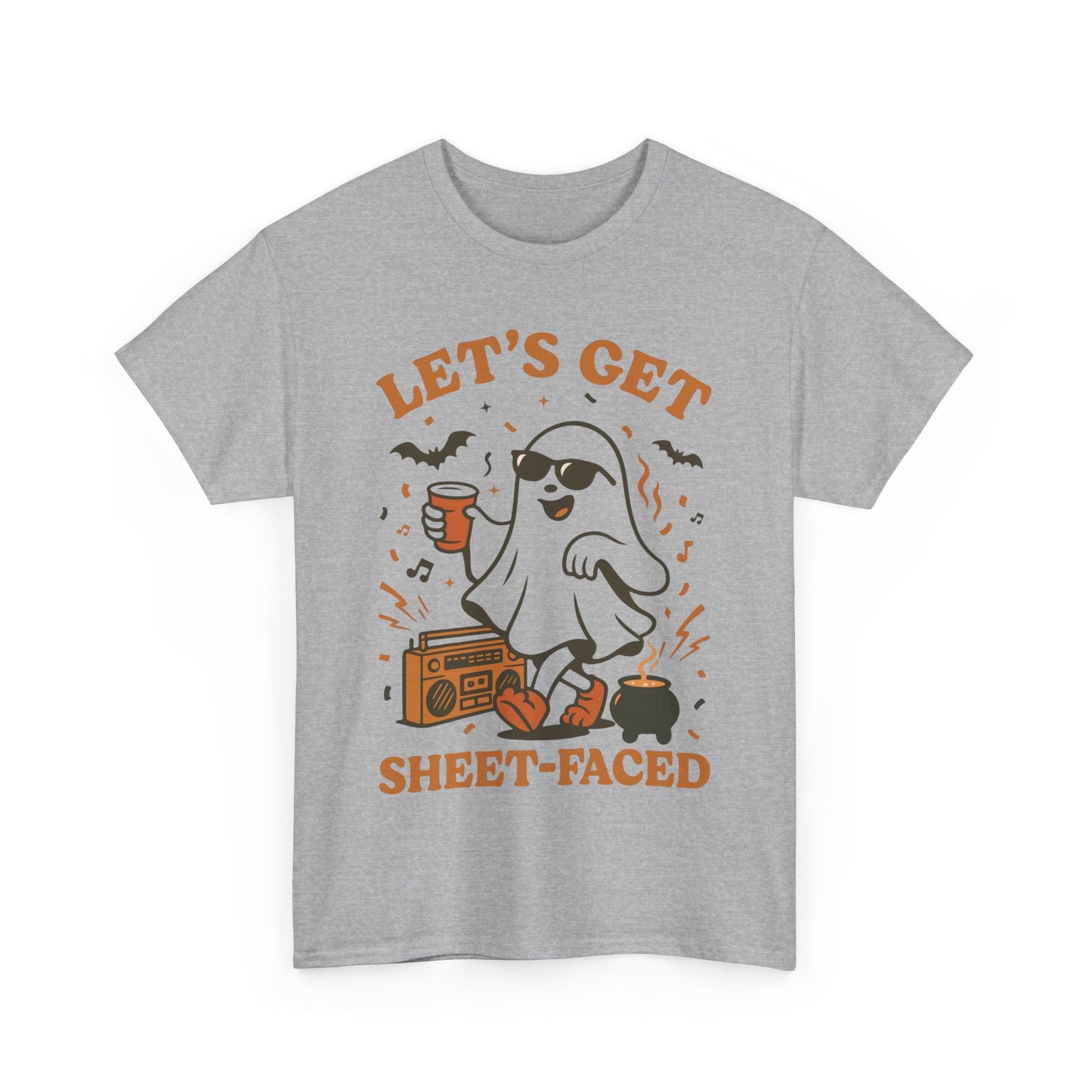 Ghost Party Tee, Halloween Shirt, Unisex Heavy Cotton Tee, Fun Graphic T-Shirt, Casual Wear, October Festivity Apparel