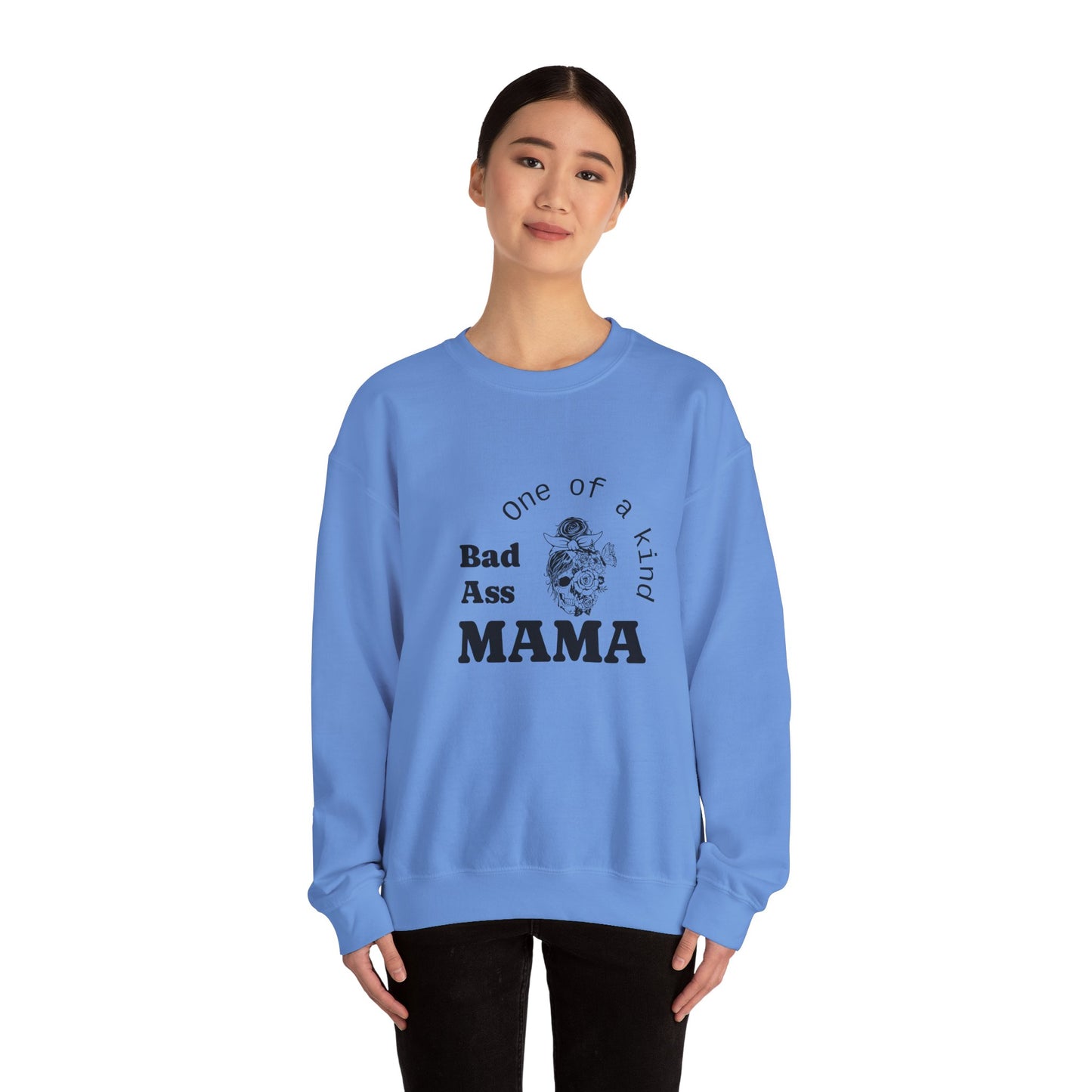 Bad Ass Mama Crewneck Sweatshirt - Unisex Heavy Blend