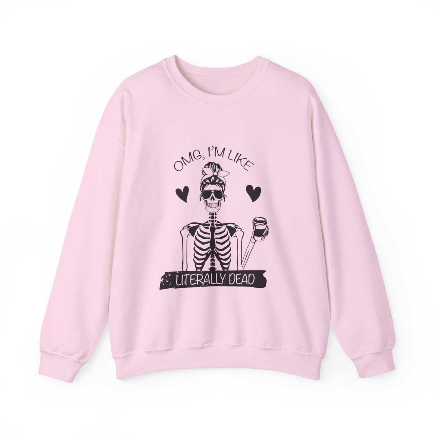 Funny Skeleton Sweatshirt, Unisex Crewneck, Halloween Gift, Casual Wear, Trendy Fashion, Spooky Holiday Style