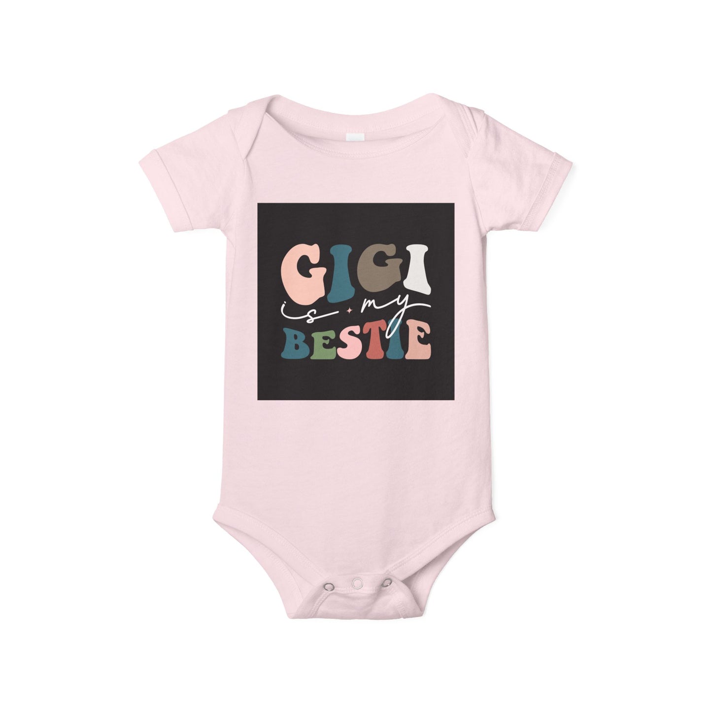 Gigi is My Bestie Infant Jersey One Piece - Cute Baby Bodysuit for Grandparents