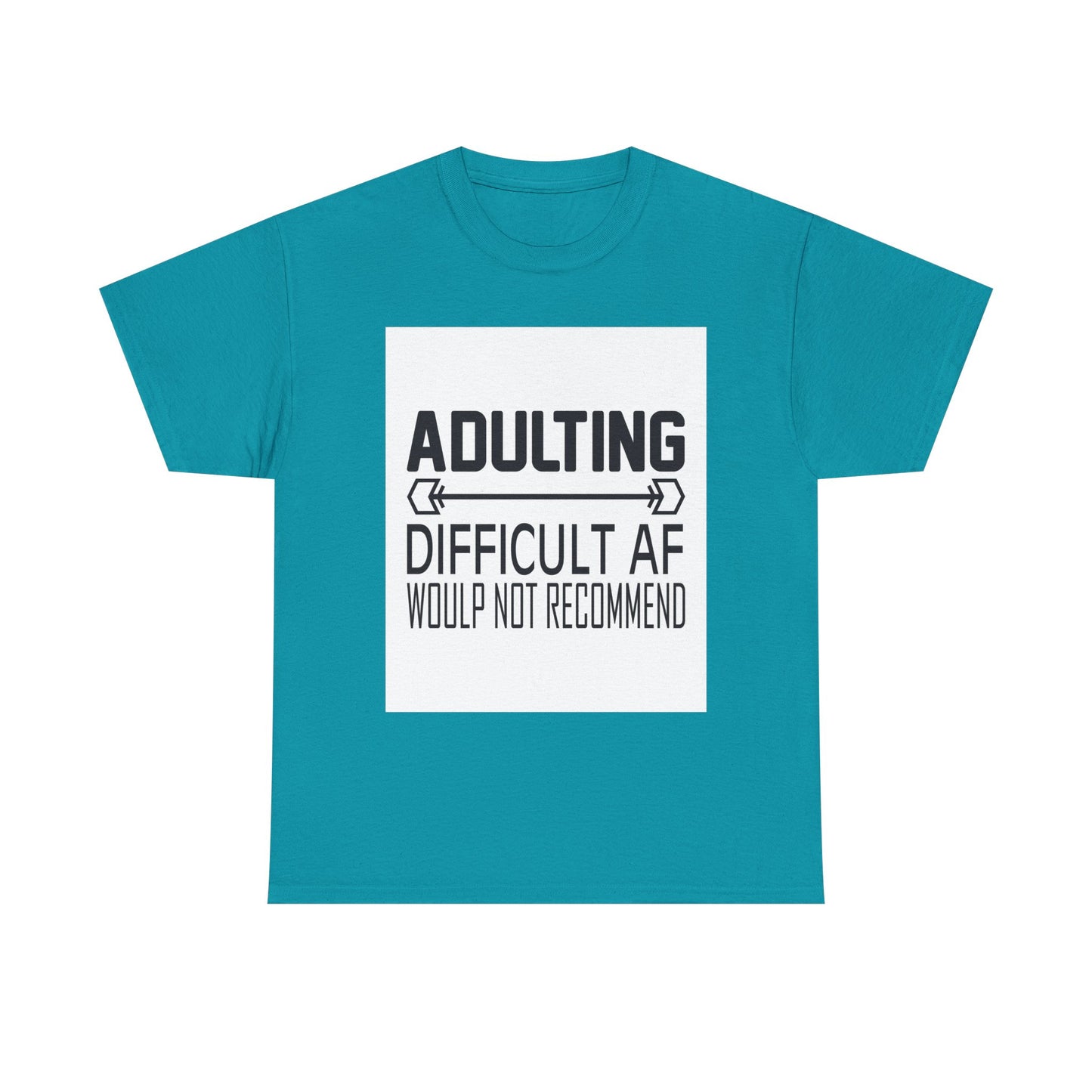 Adulting is Difficult Unisex Heavy Cotton Tee - Humorous T-Shirt for Young Adults